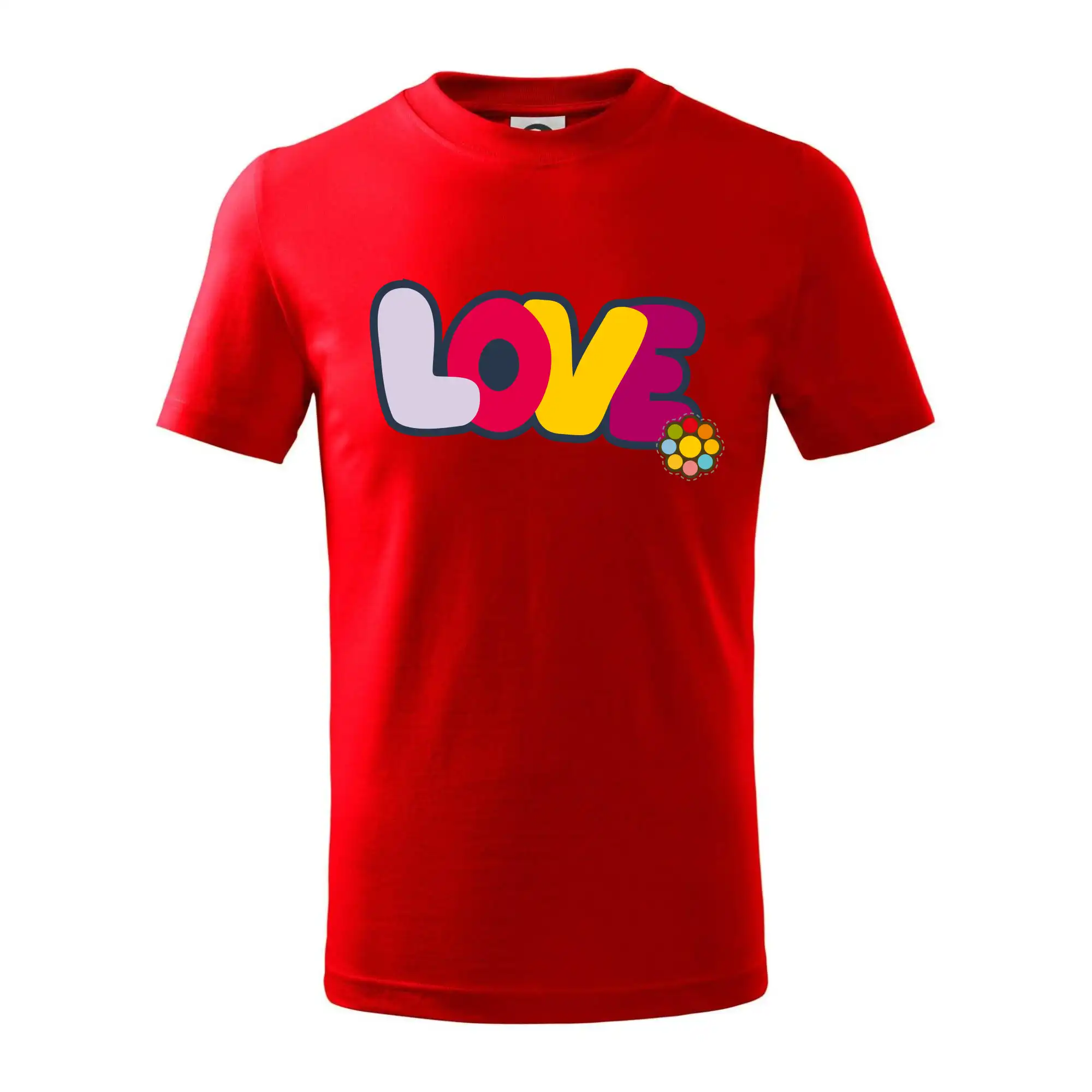 Love nápis s květinou