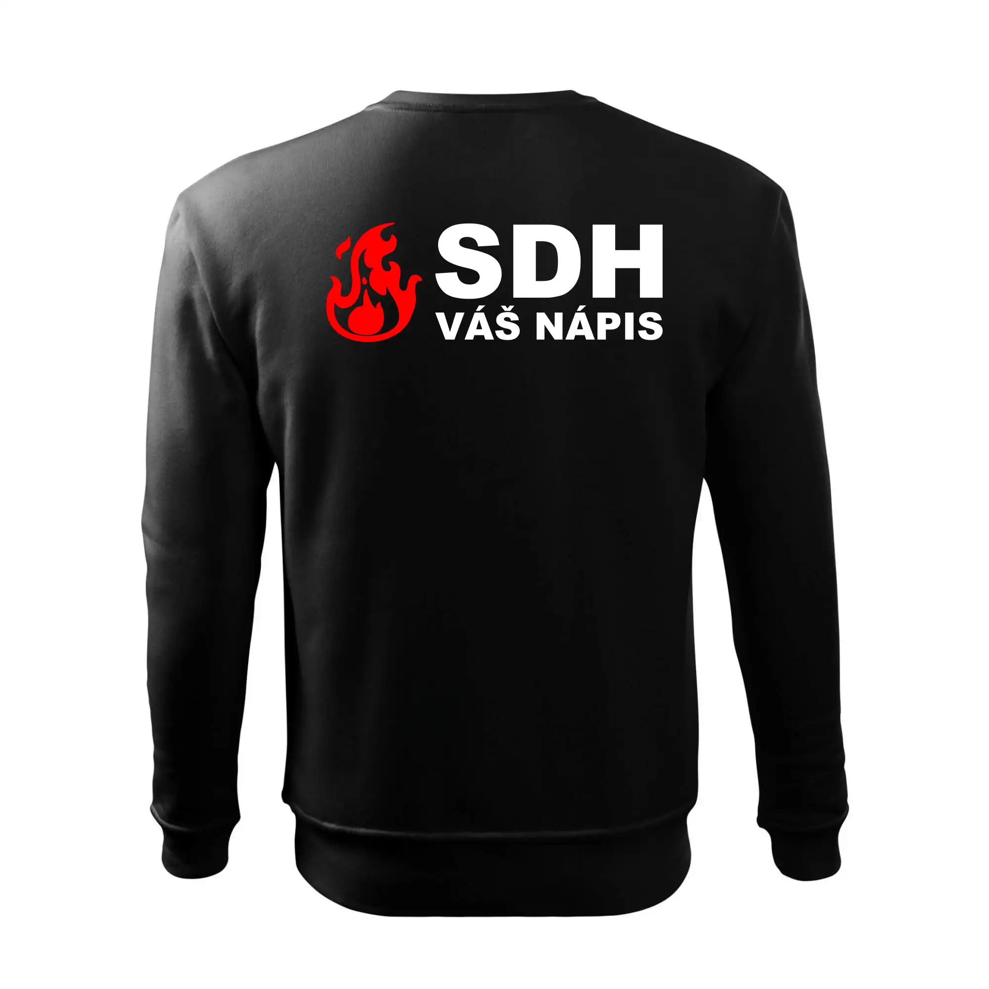 SDH nápis (oheň, název sboru - vlastní nápis)