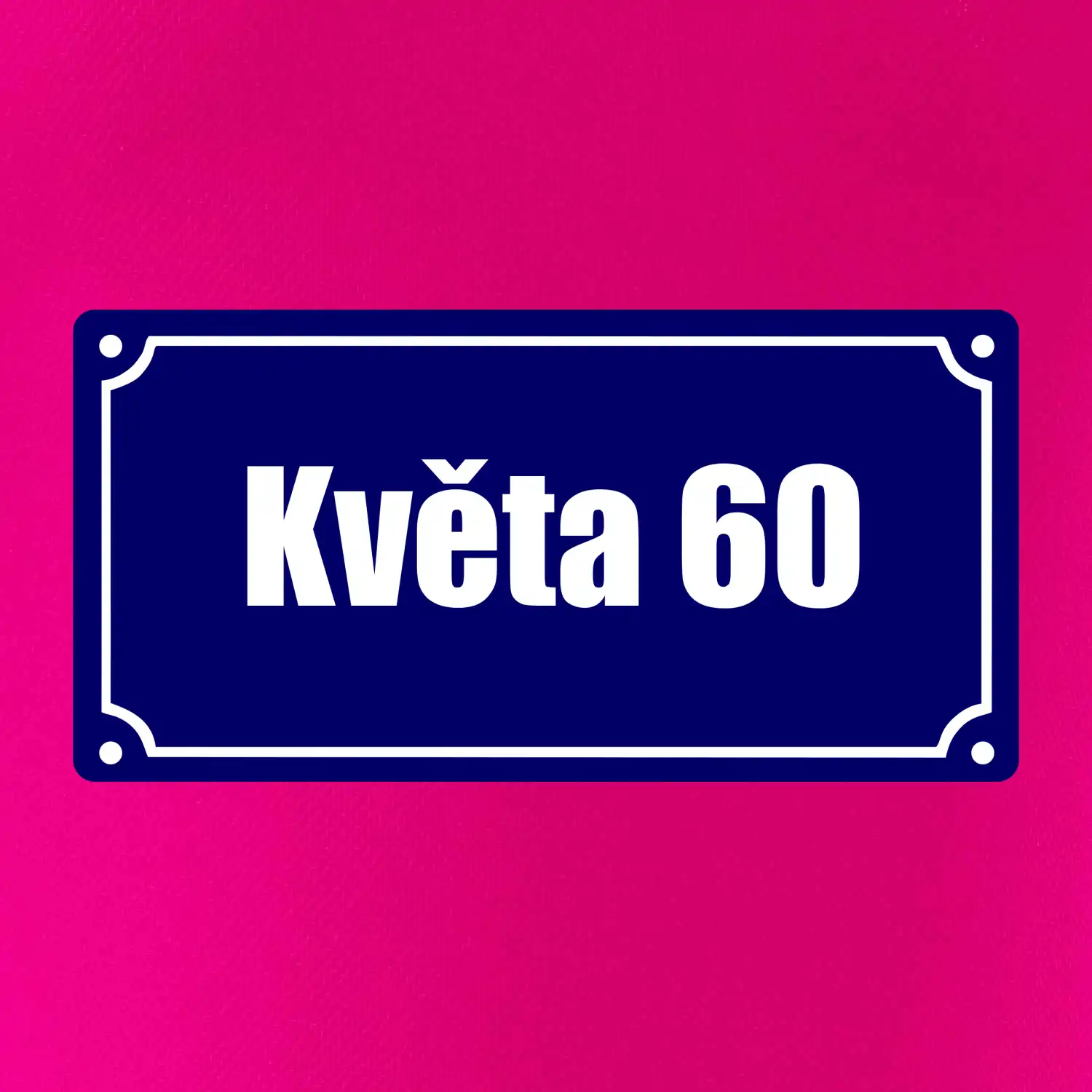 Jméno a věk - uliční cedule - modrá