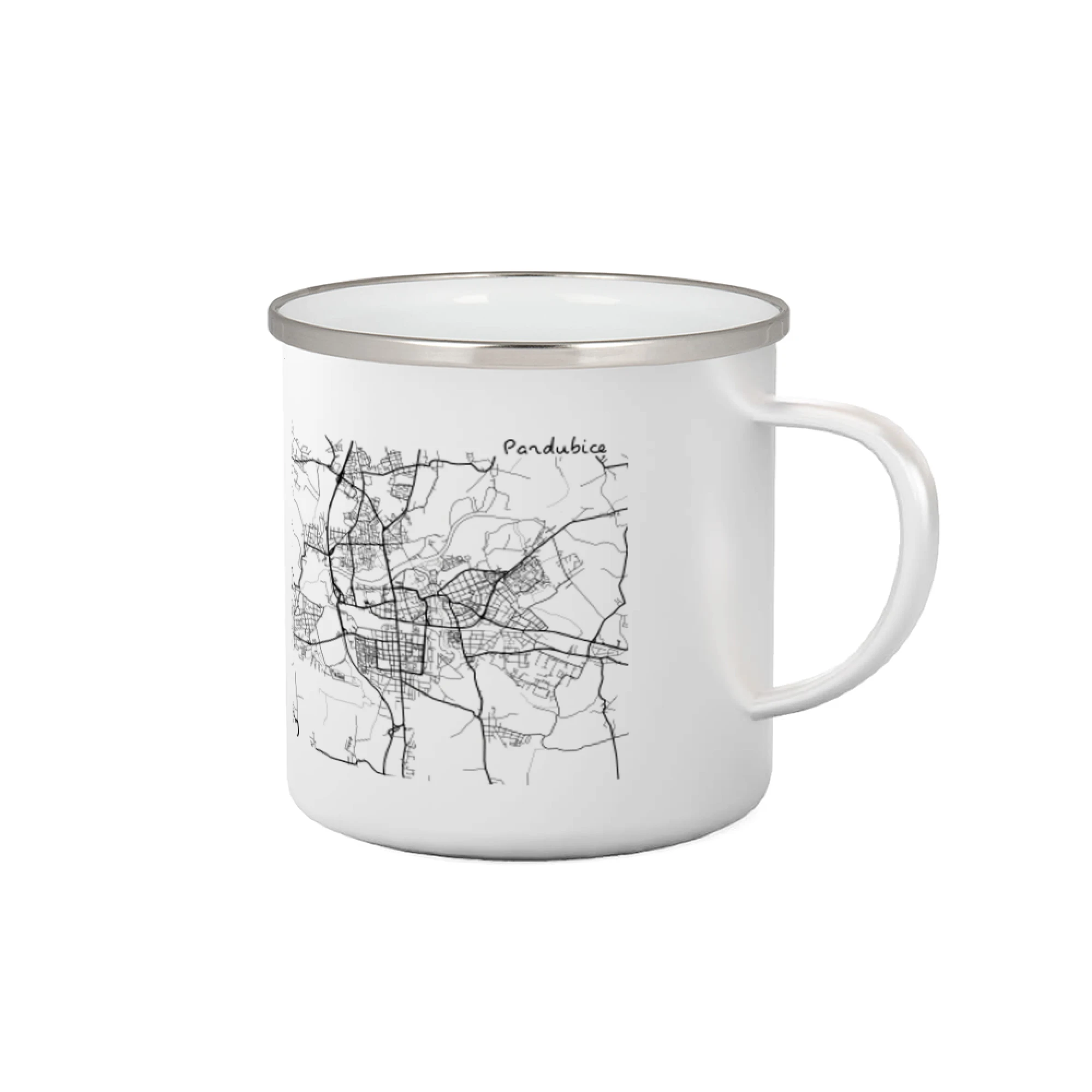 Mapy měst černobílé Pardubice