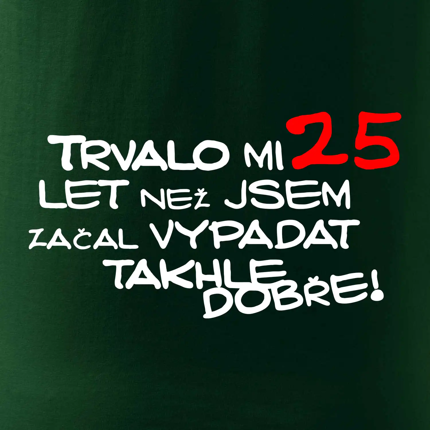Trvalo mi 25 let než jsem začal vypadat takhle dobře