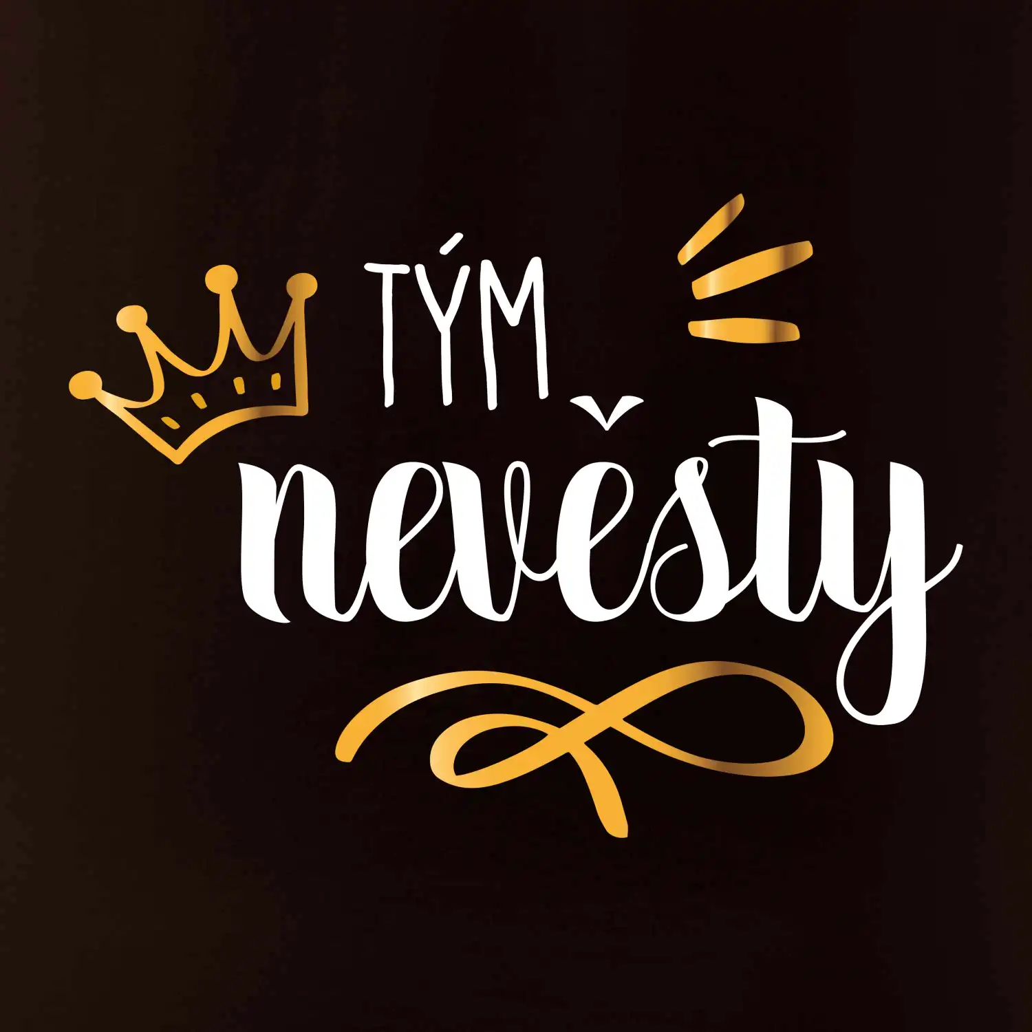 Tým nevěsty princezna - zlatý potisk
