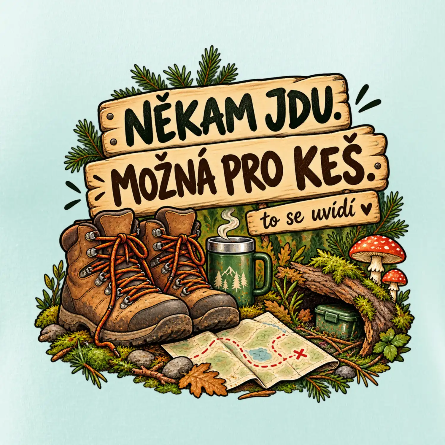 Někam jdu možná pro keš turistické boty