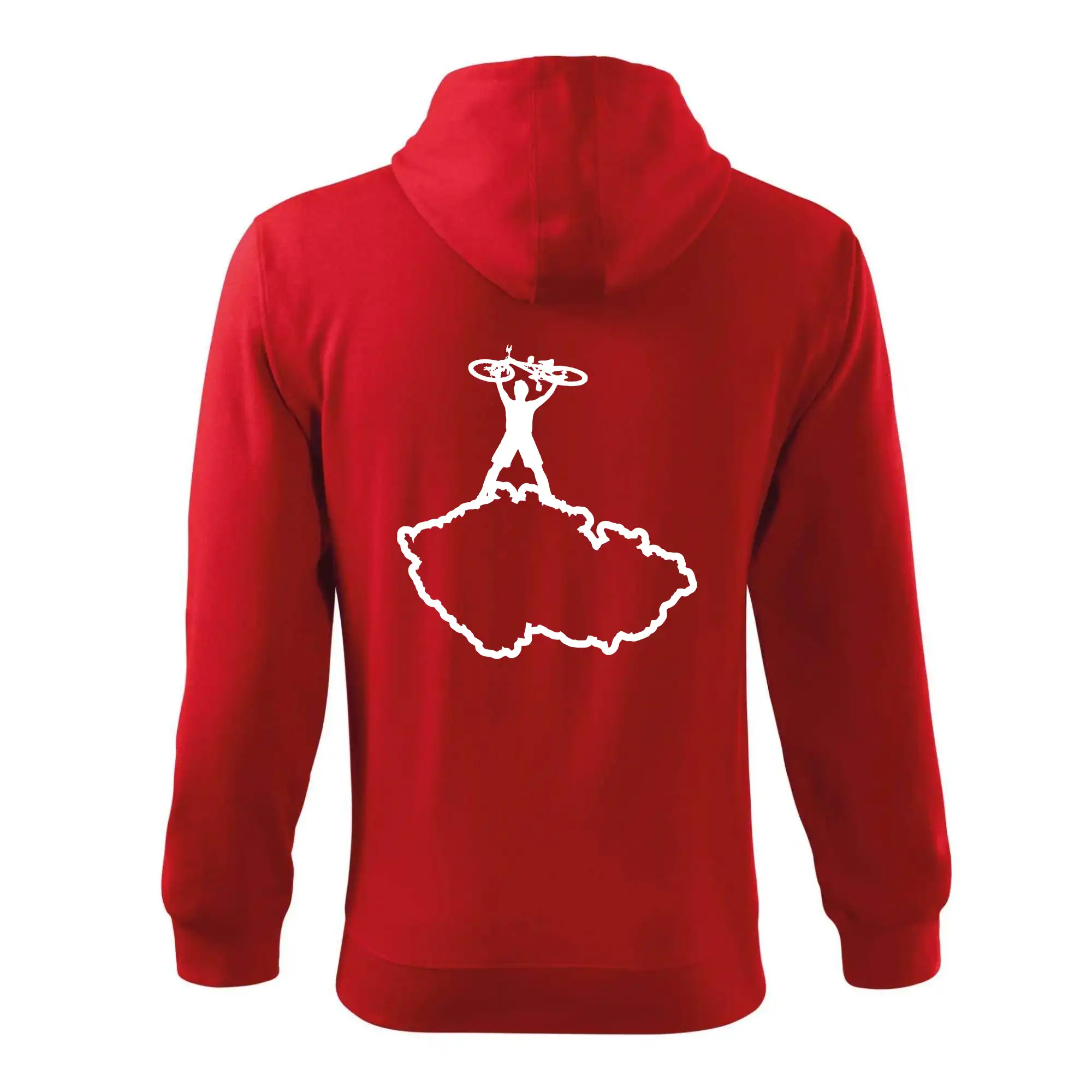 Mapa ČR - cyklista na prsou