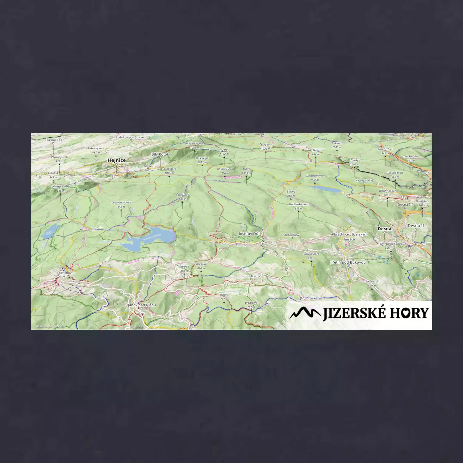 Jizerské hory mapa