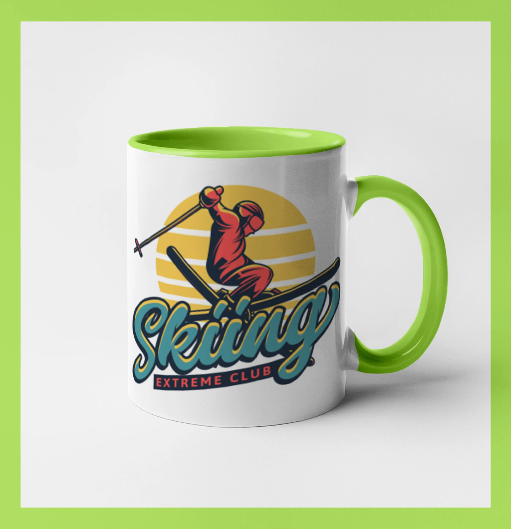 Skiing winter extreme cup