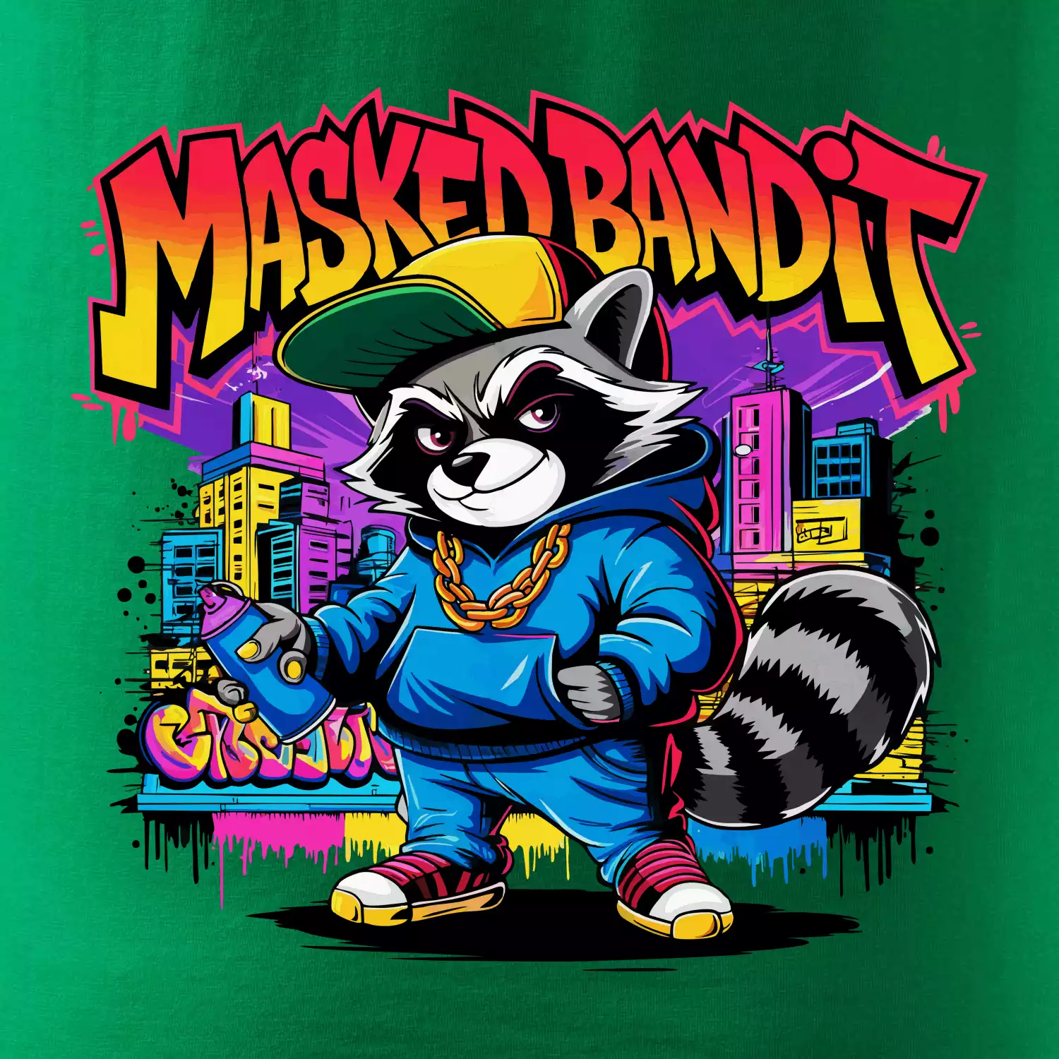 Mýval - masked bandit grafitti