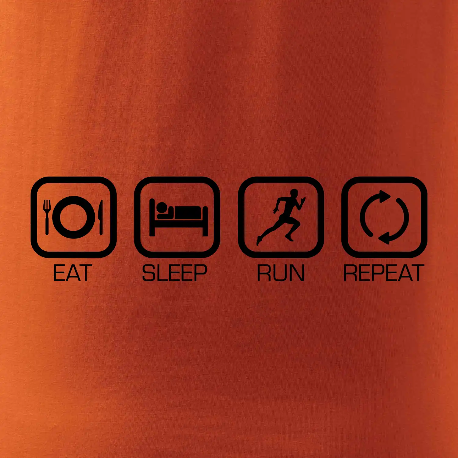 Eat sleep run repeat v řadě