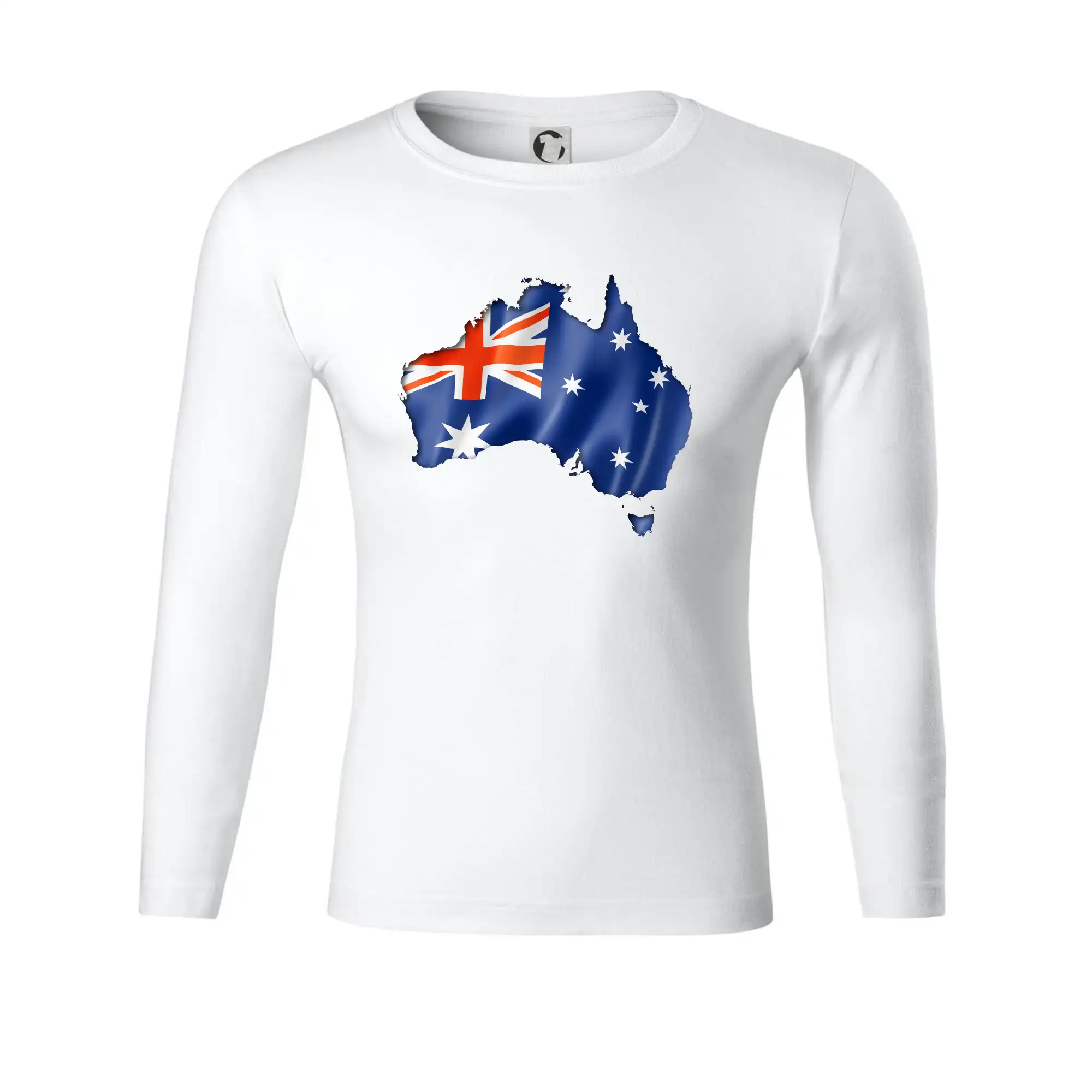 Austrálie - vlajka vlající mapa