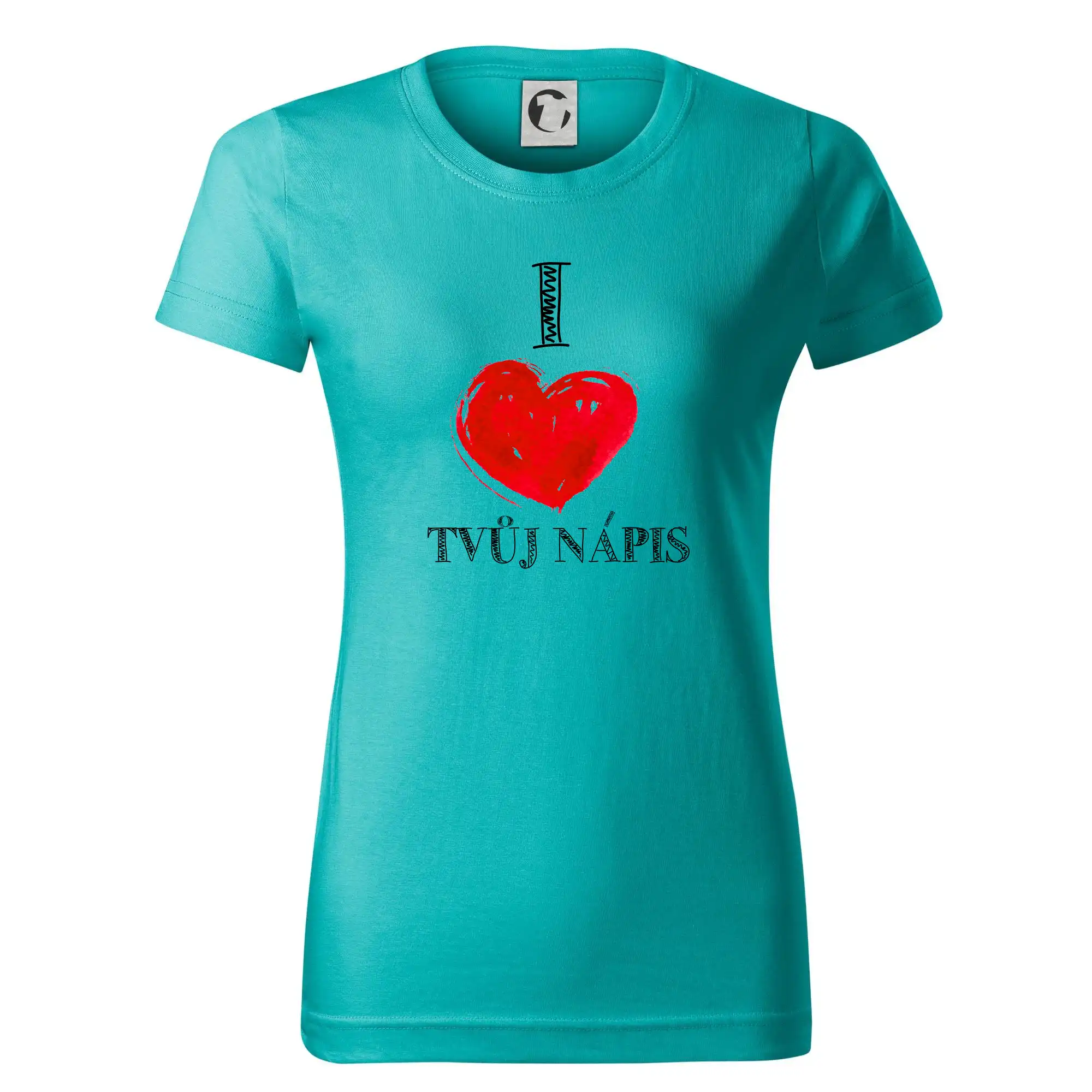 I love malované srdce - vlastní nápis