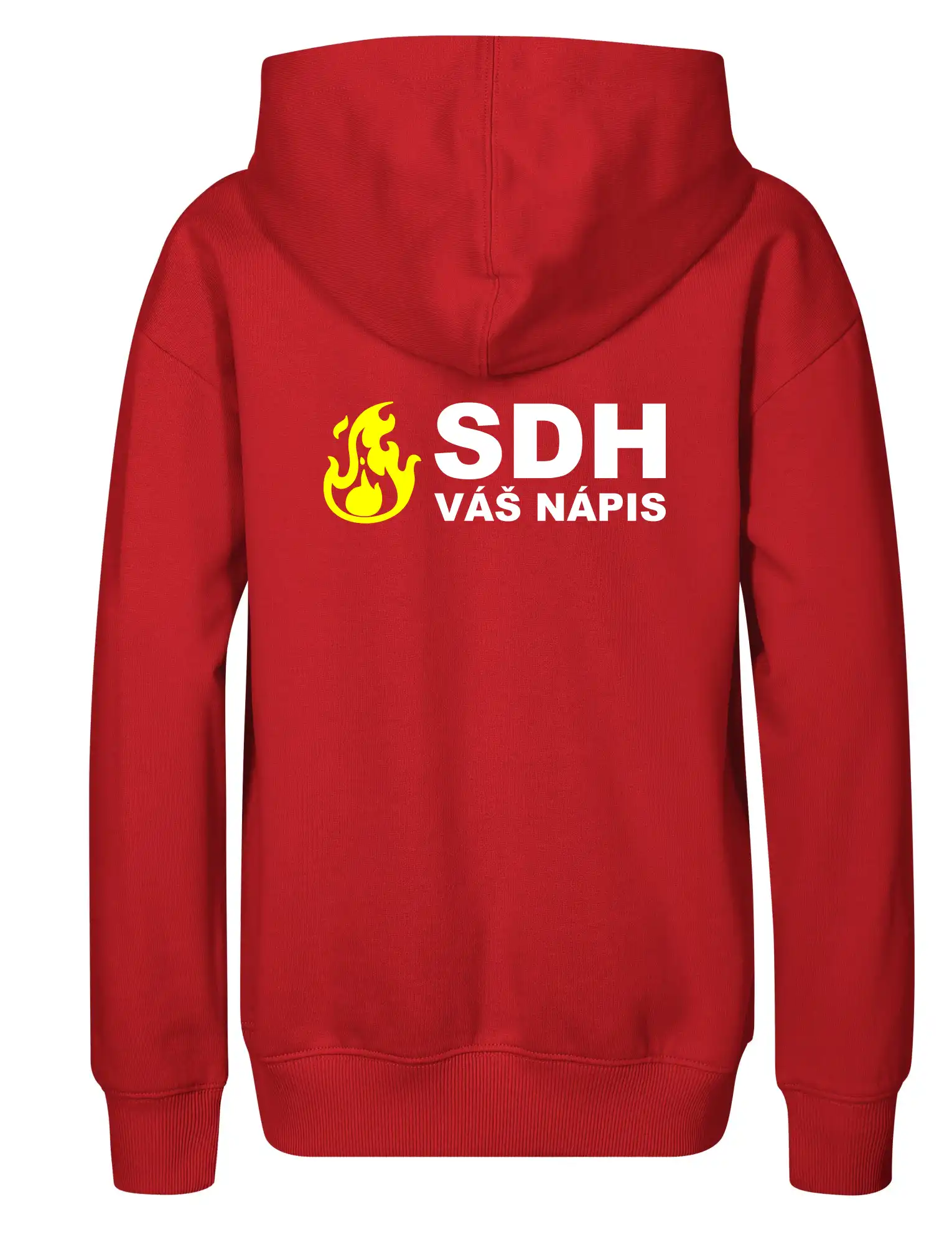 SDH nápis (oheň, název sboru - vlastní nápis)