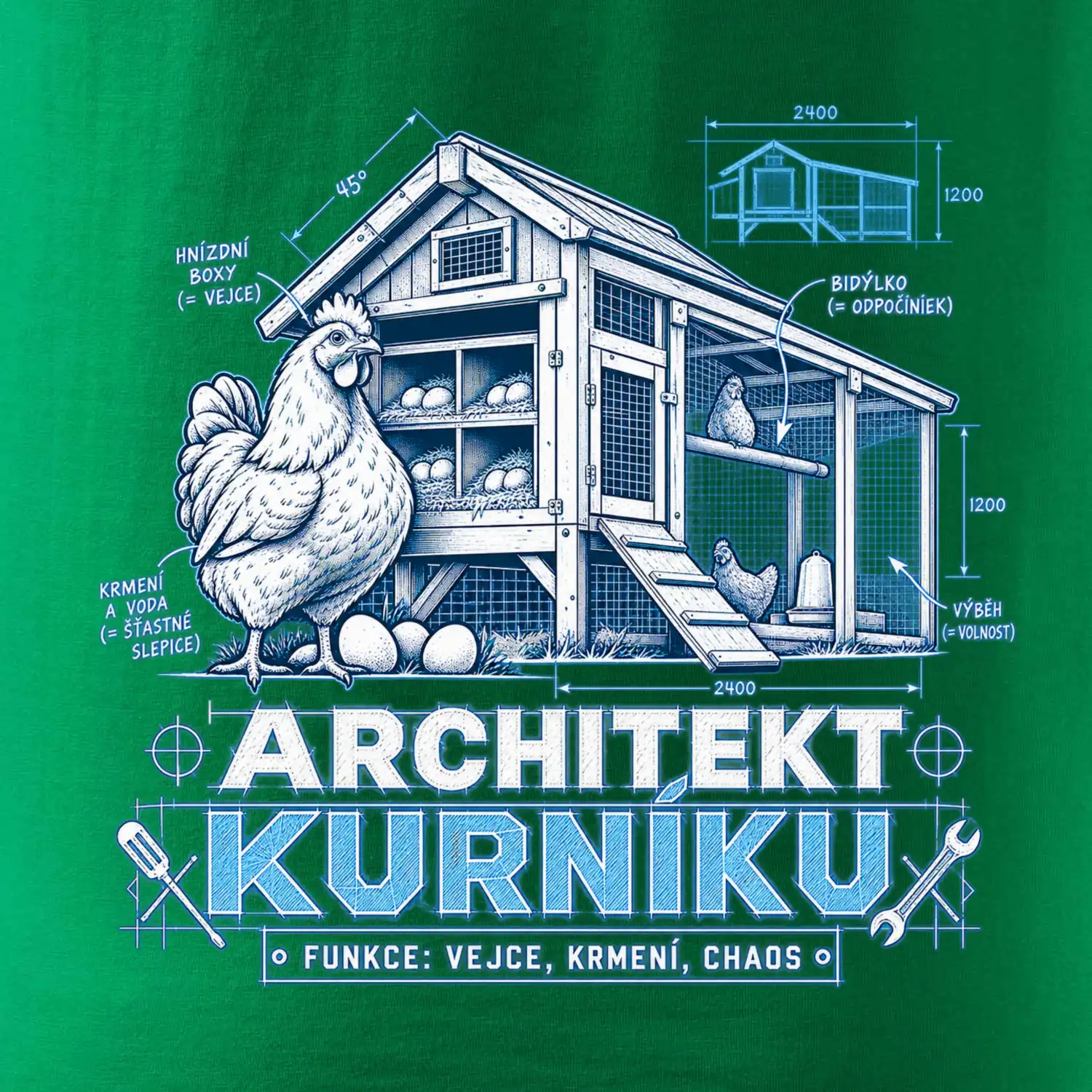 Architekt kurníku technický výkres