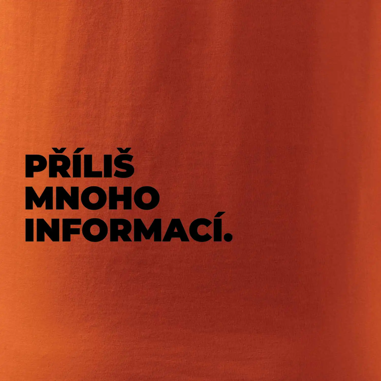 PŘÍLIŠ MNOHO INFORMACÍ.