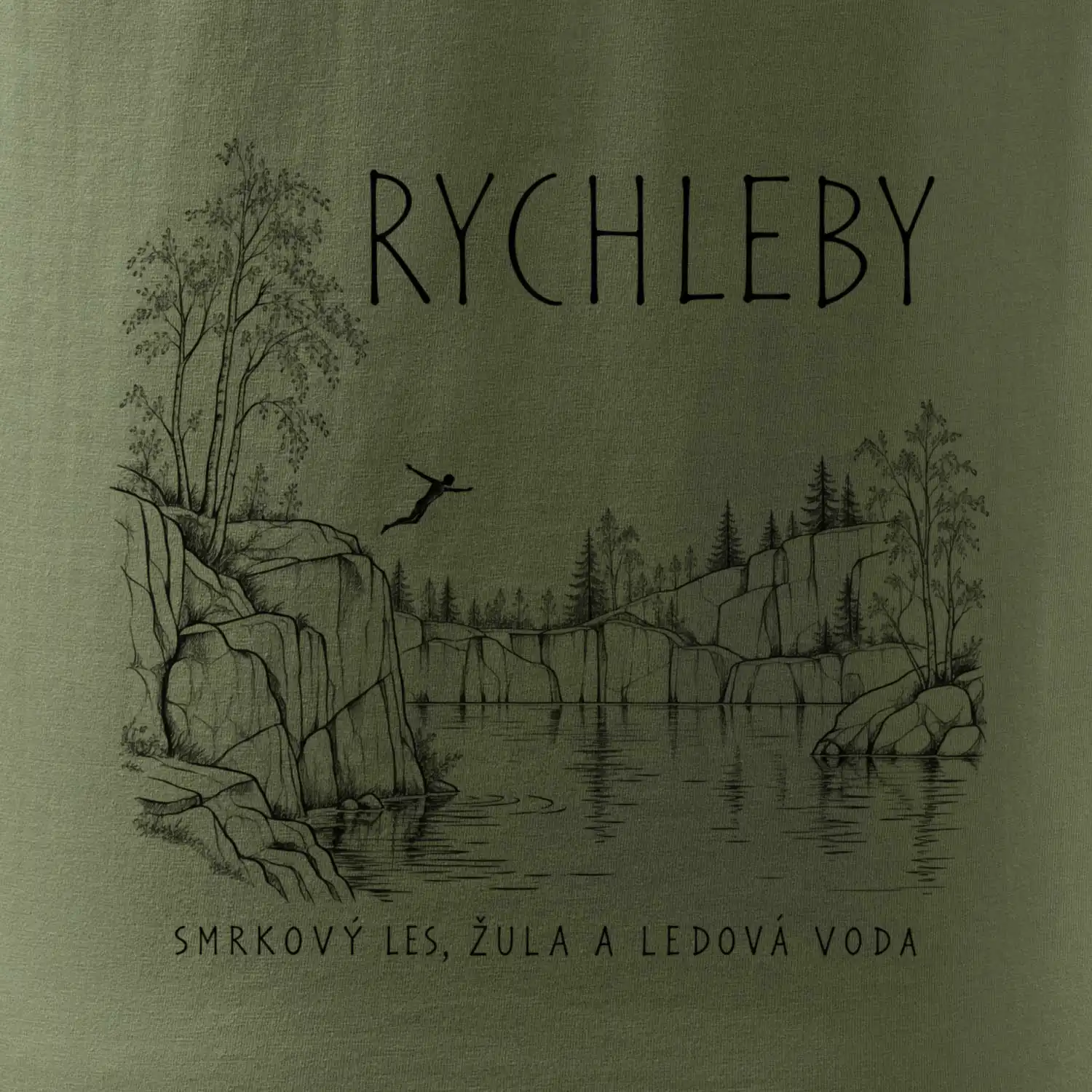 Rychleby smrkový les žula a ledová voda