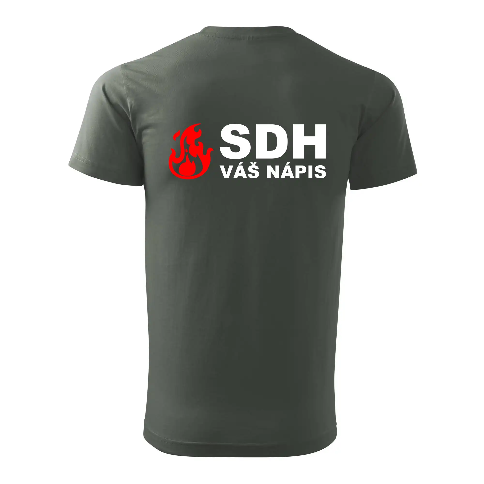 SDH nápis (oheň, název sboru - vlastní nápis)