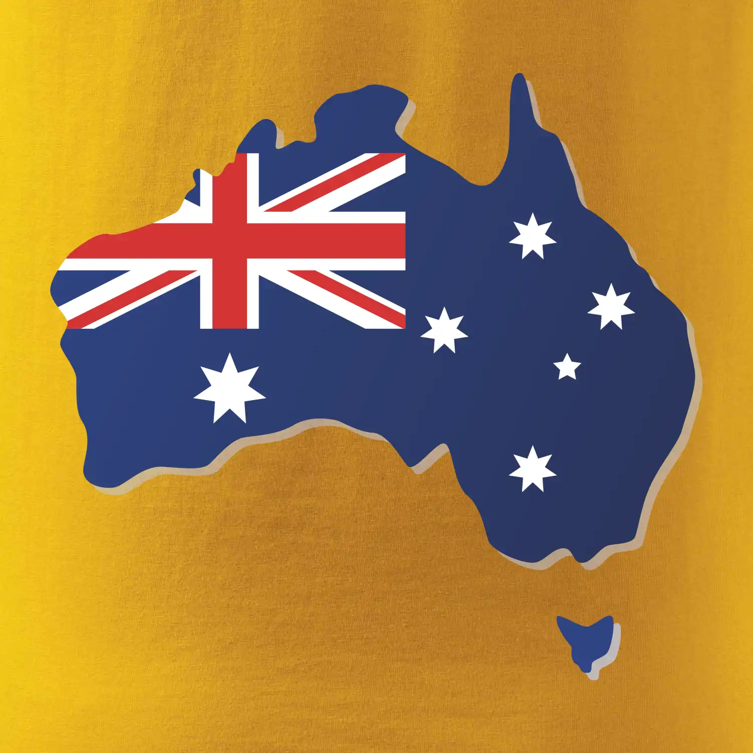 Austrálie - vlajka mapa