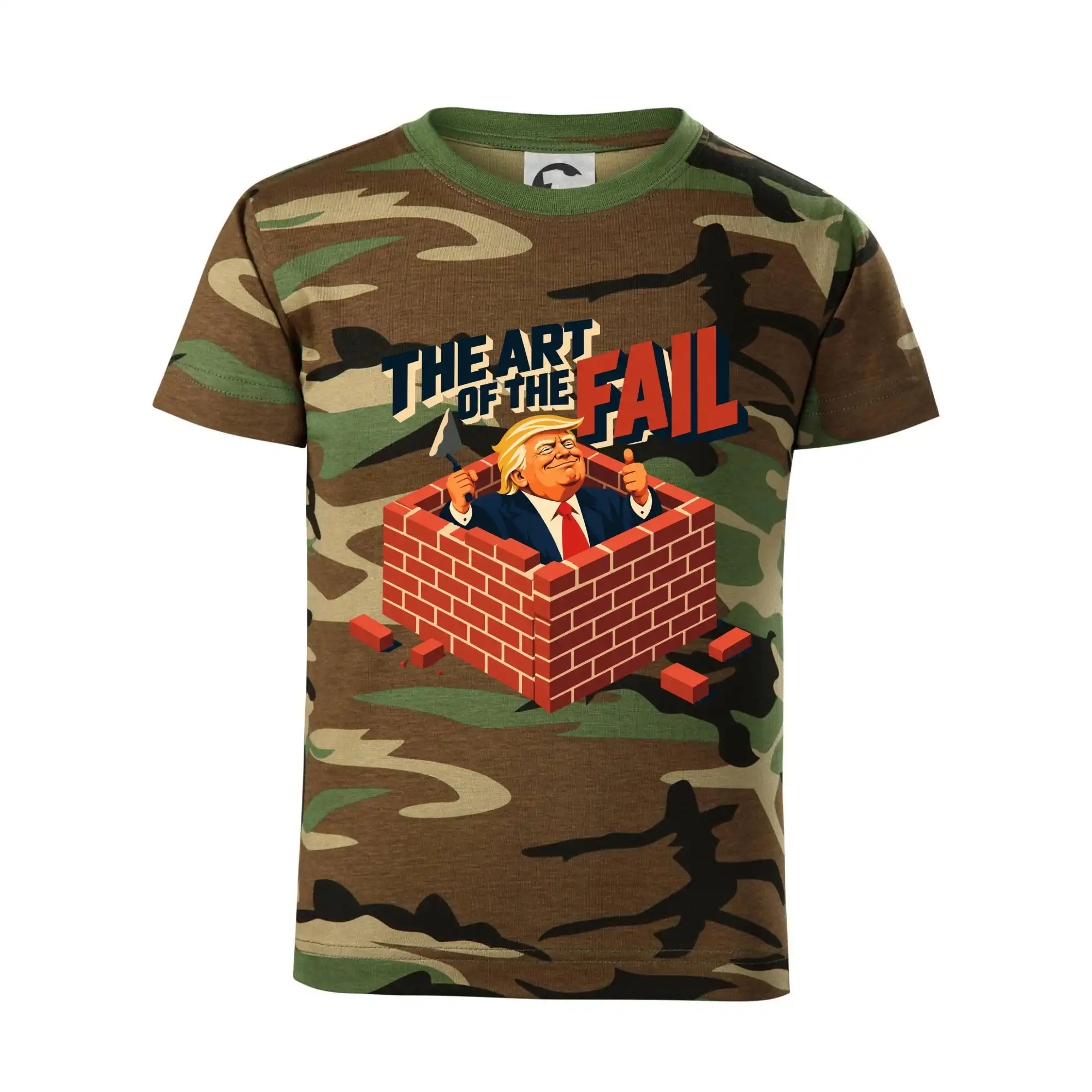 Donald Trump zazděný ve vlastní zdi