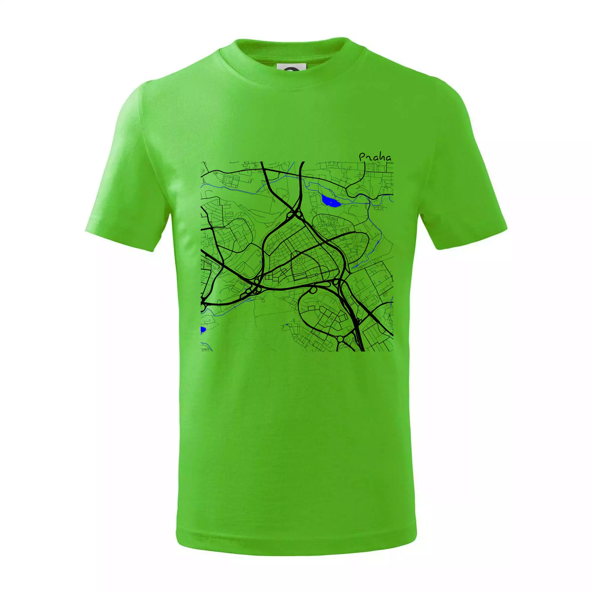 Praha - 14100 mapa s vodními toky