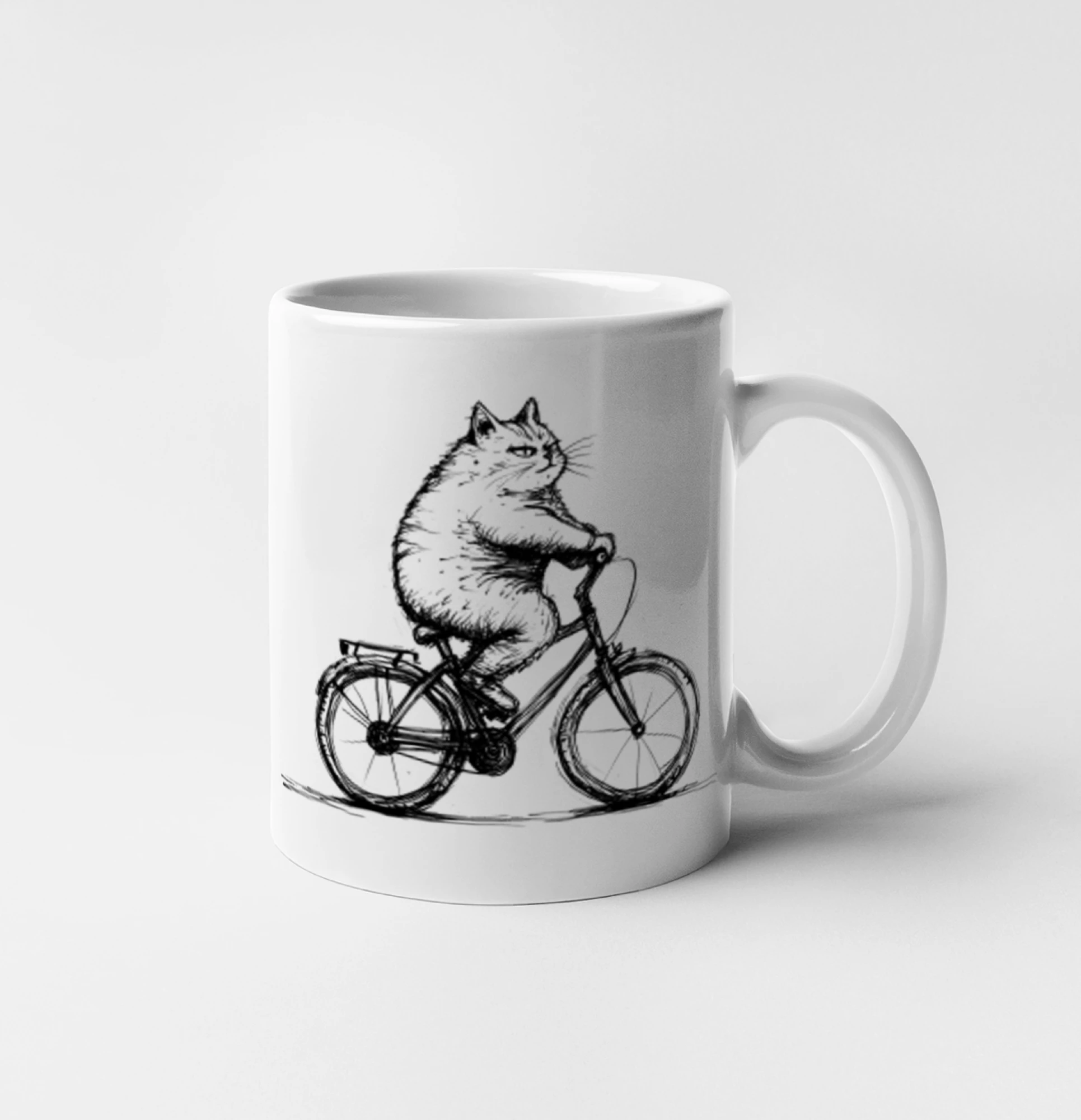 Tlustá kočka  na kole