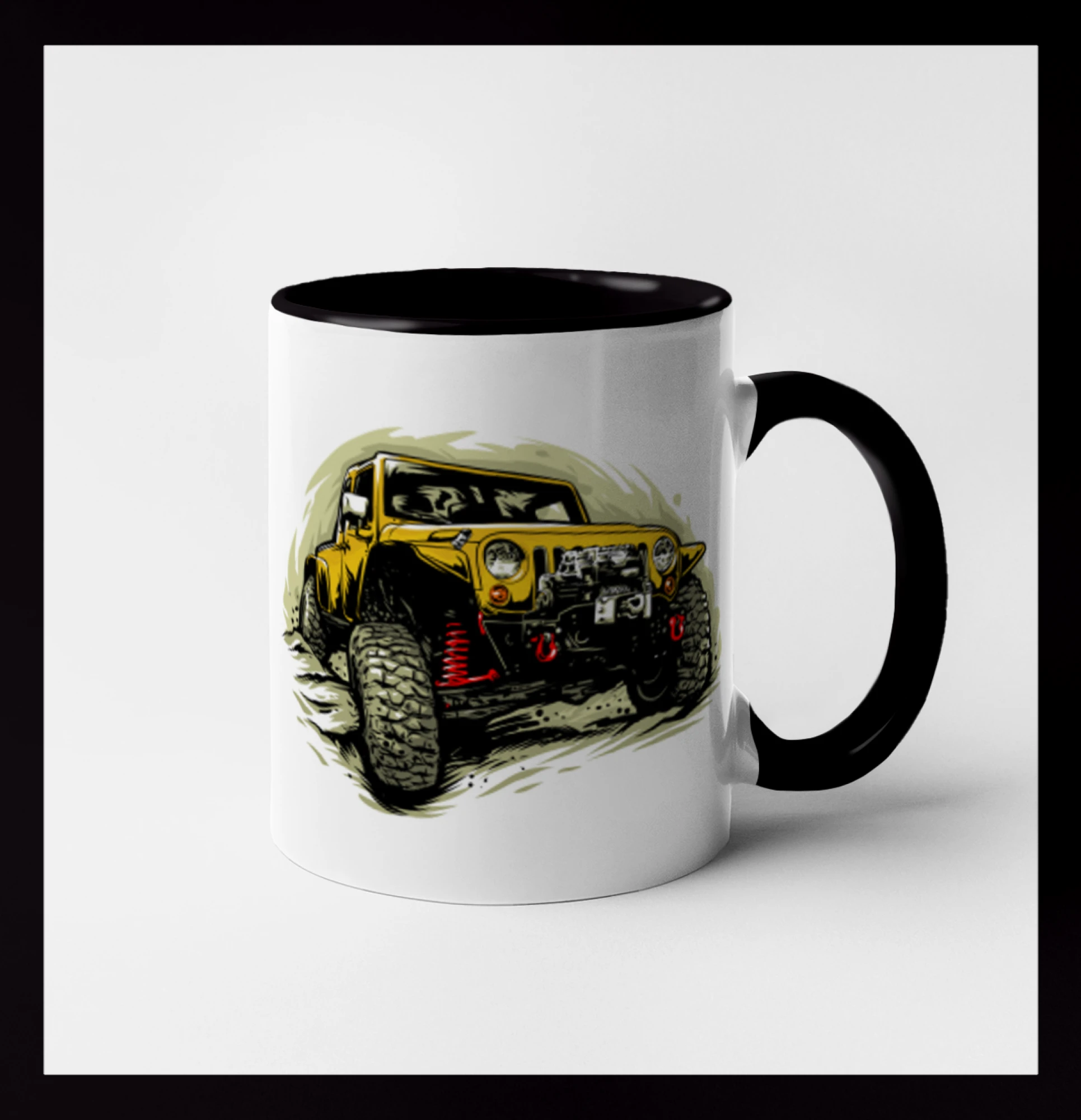 Žlutý offroad s navijákem