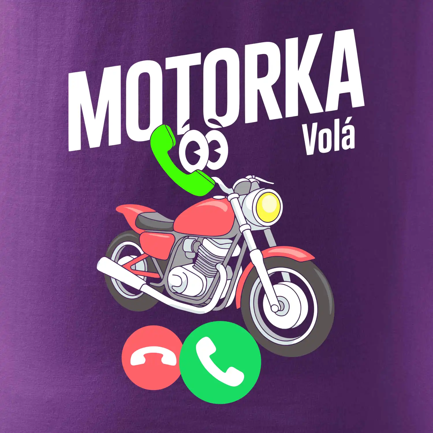 Karikatura motorka silnice volá