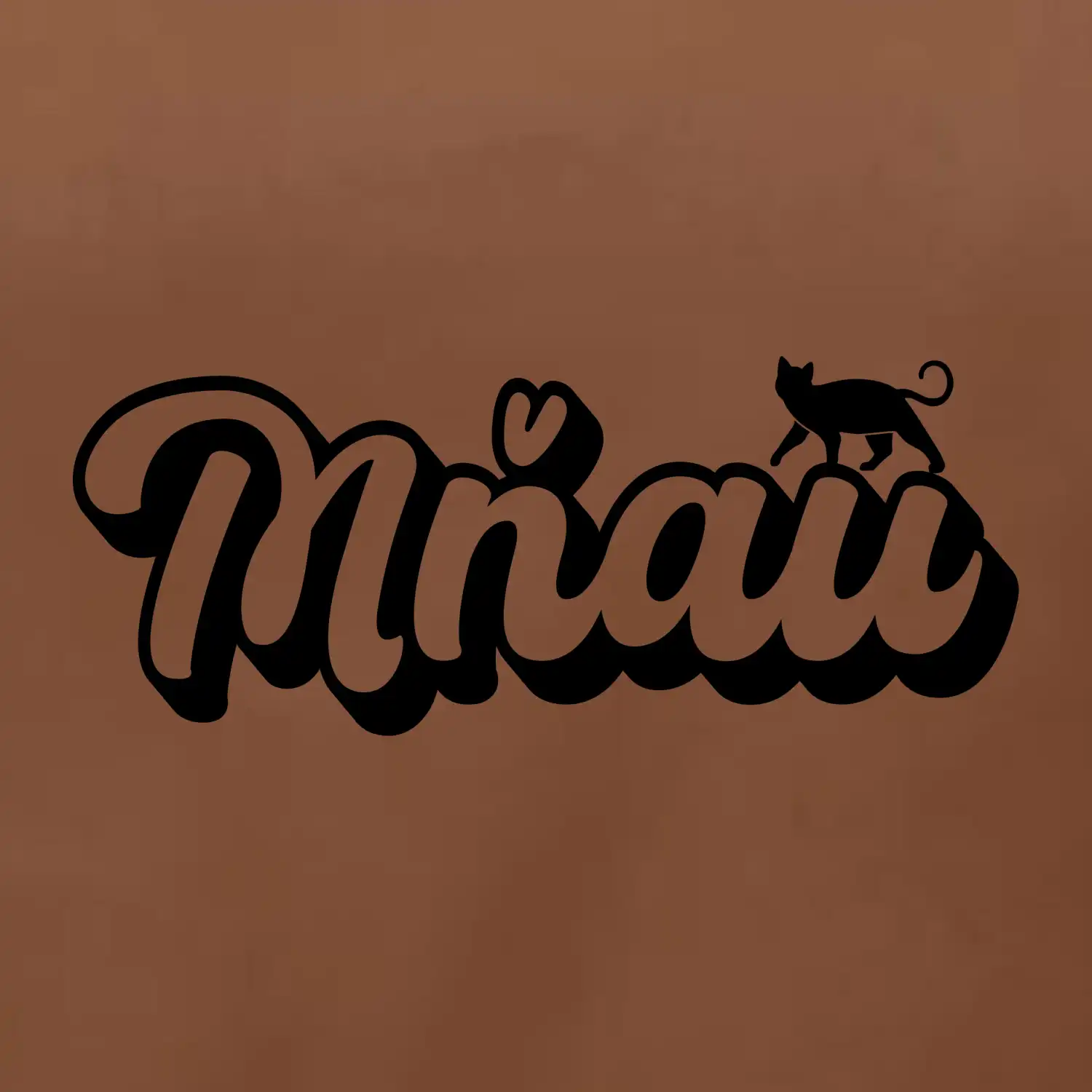 Mňau nápis