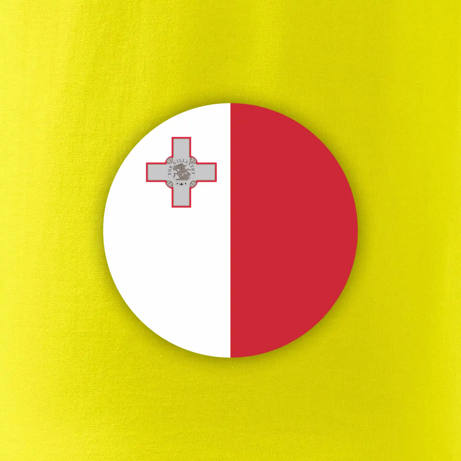 Vlajka Malta kulatá velká