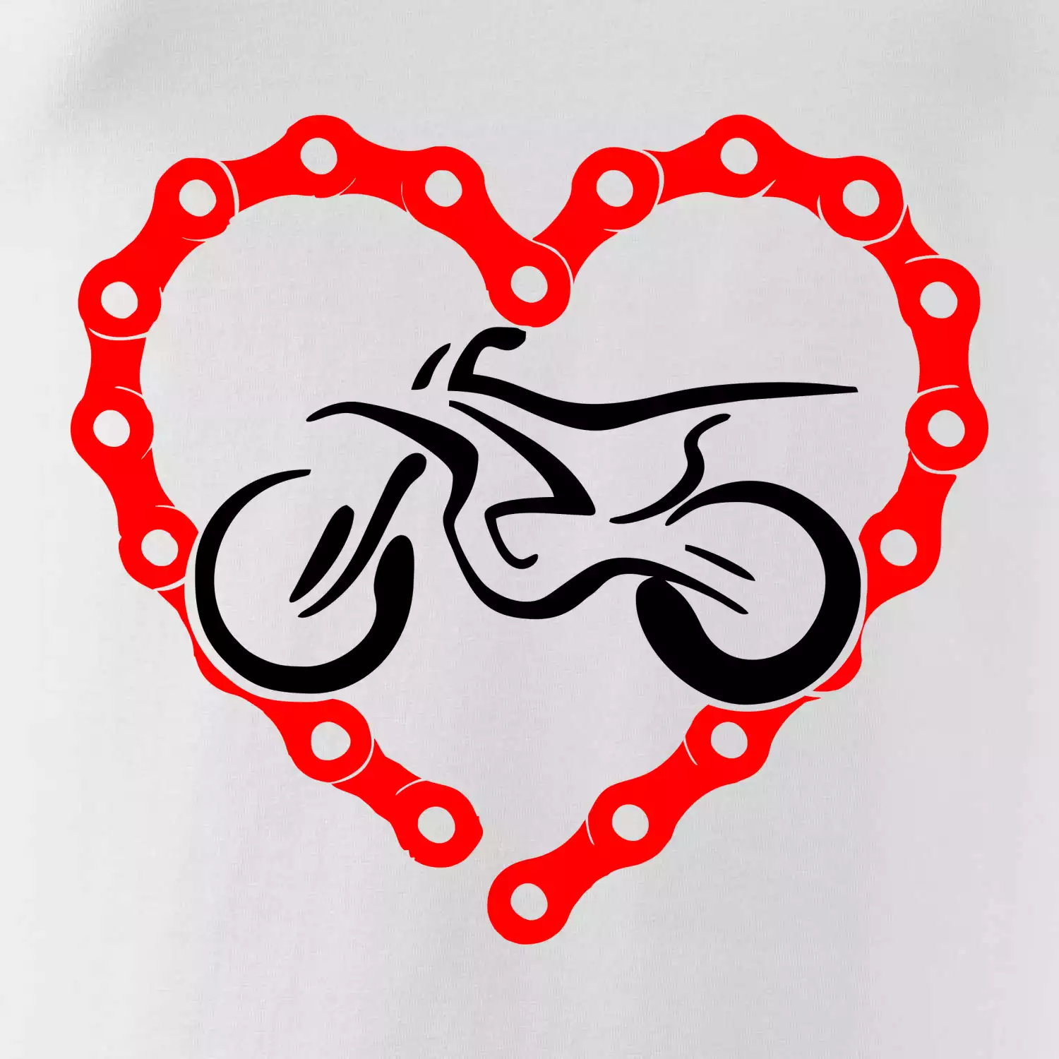 Moto srdce řetěz - enduro