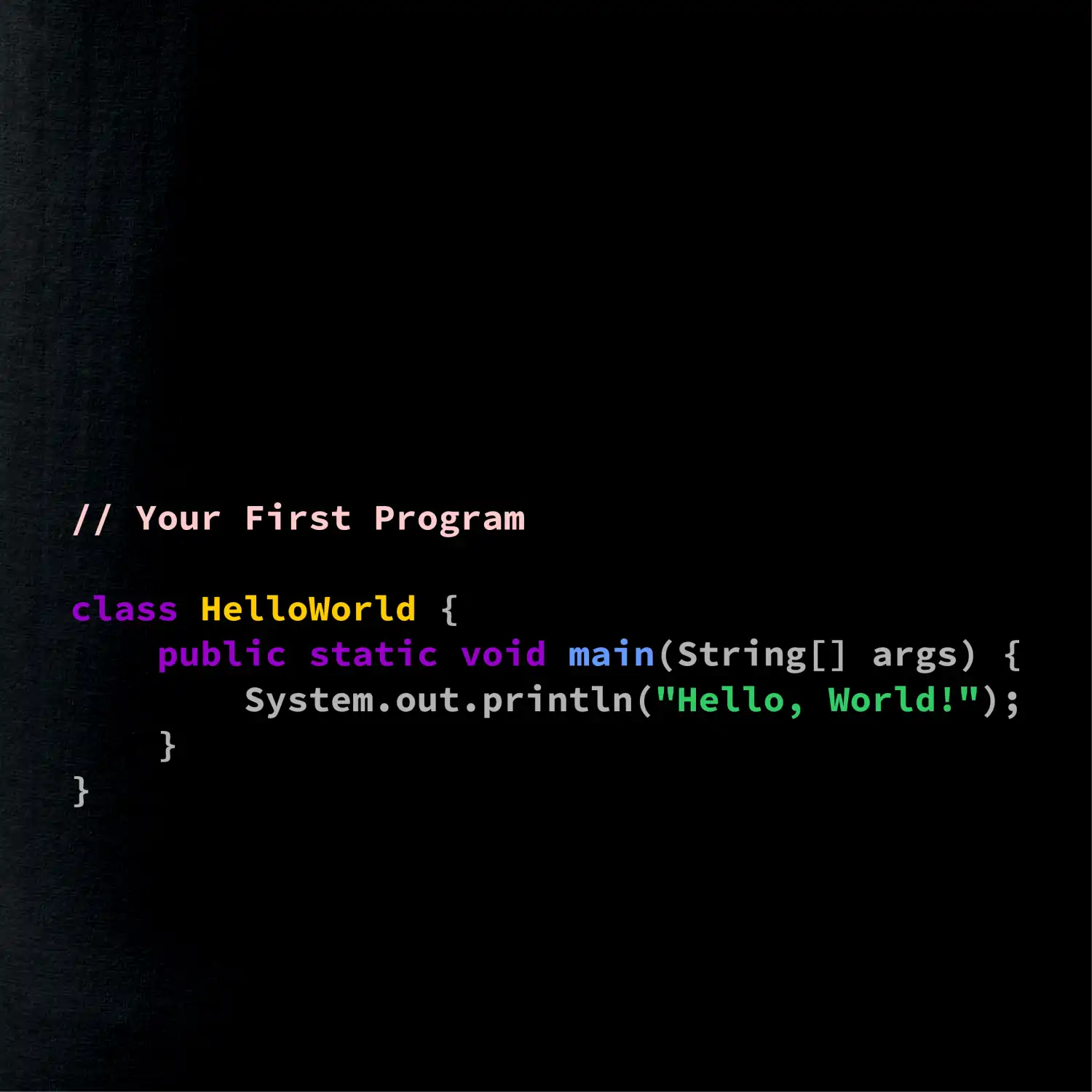 Hello world Java