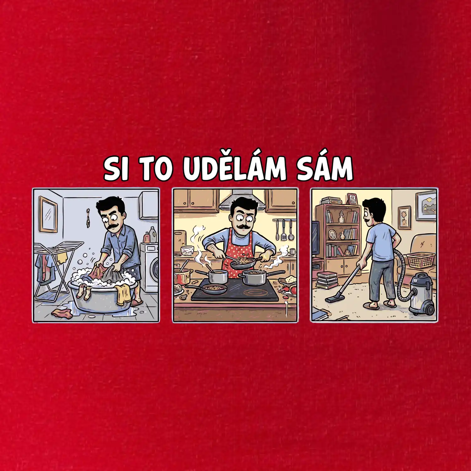 Si to udělám sám - muž s knírkem