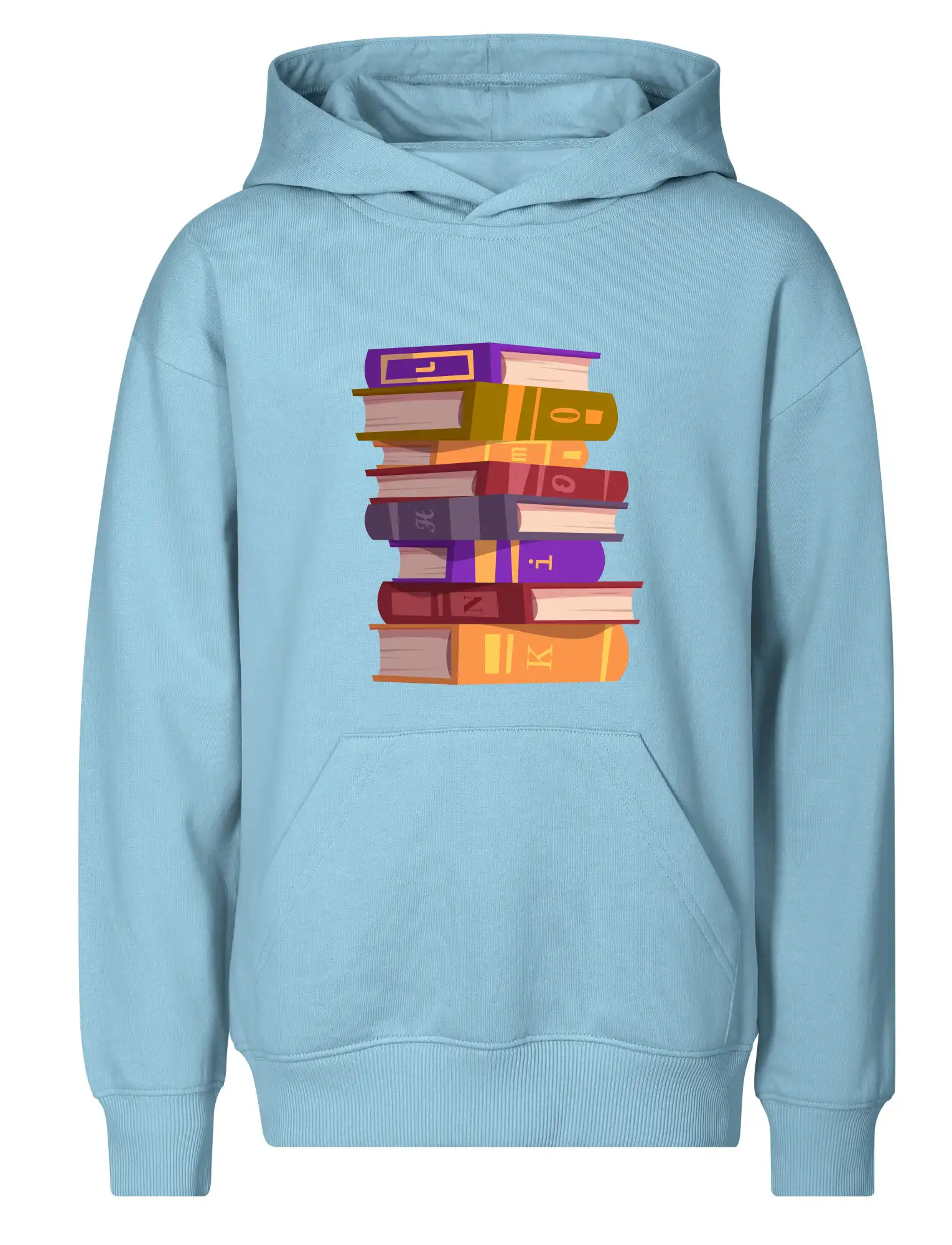 Knihomol stojící knihy