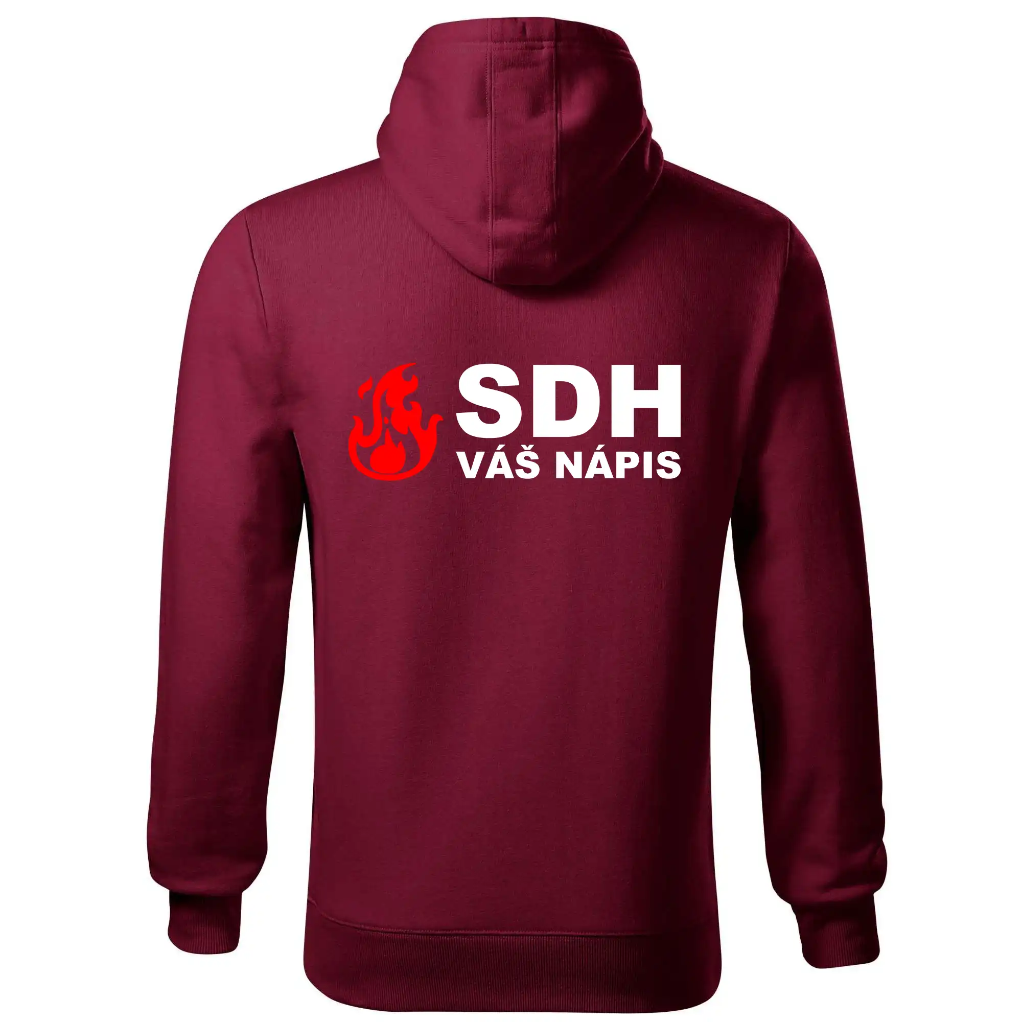 SDH nápis (oheň, název sboru - vlastní nápis)