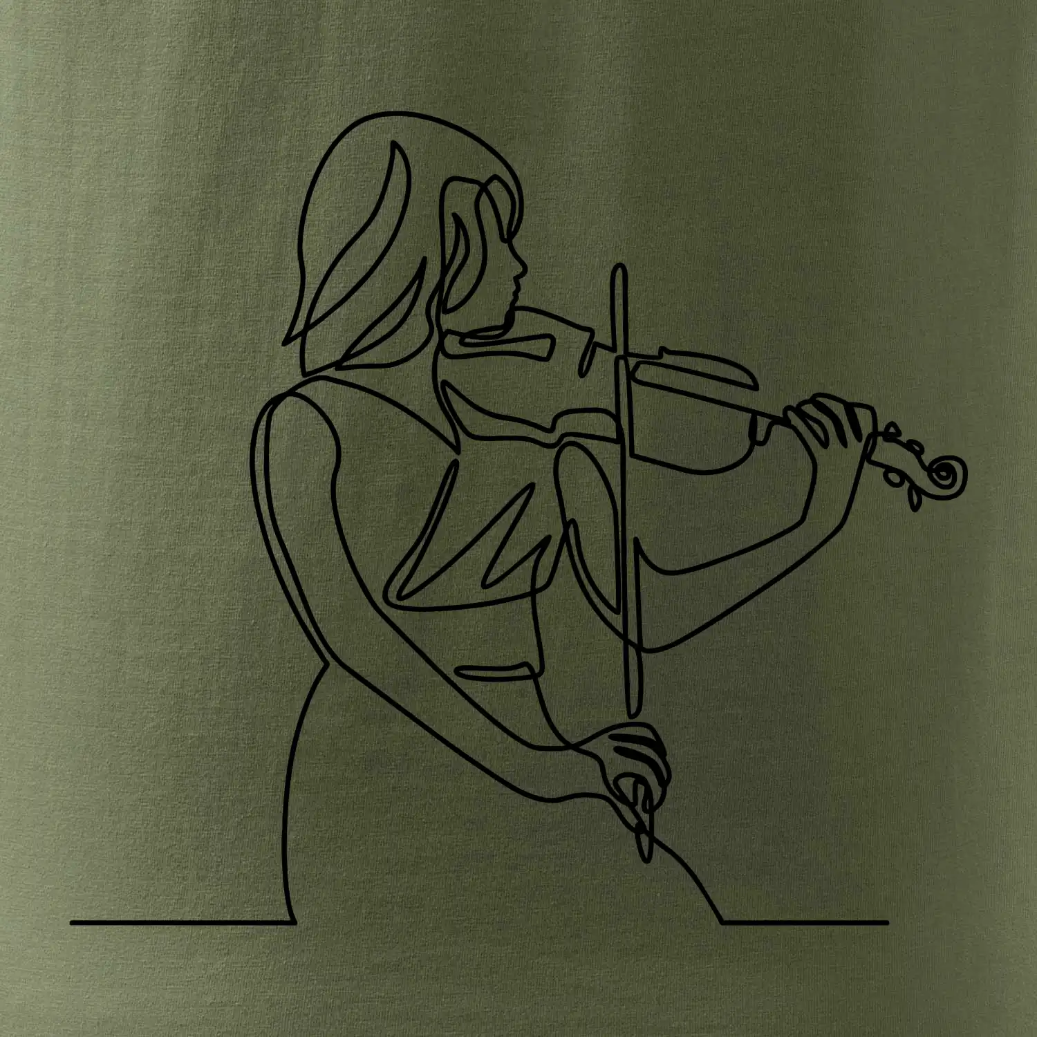 Houslistka jedním tahem