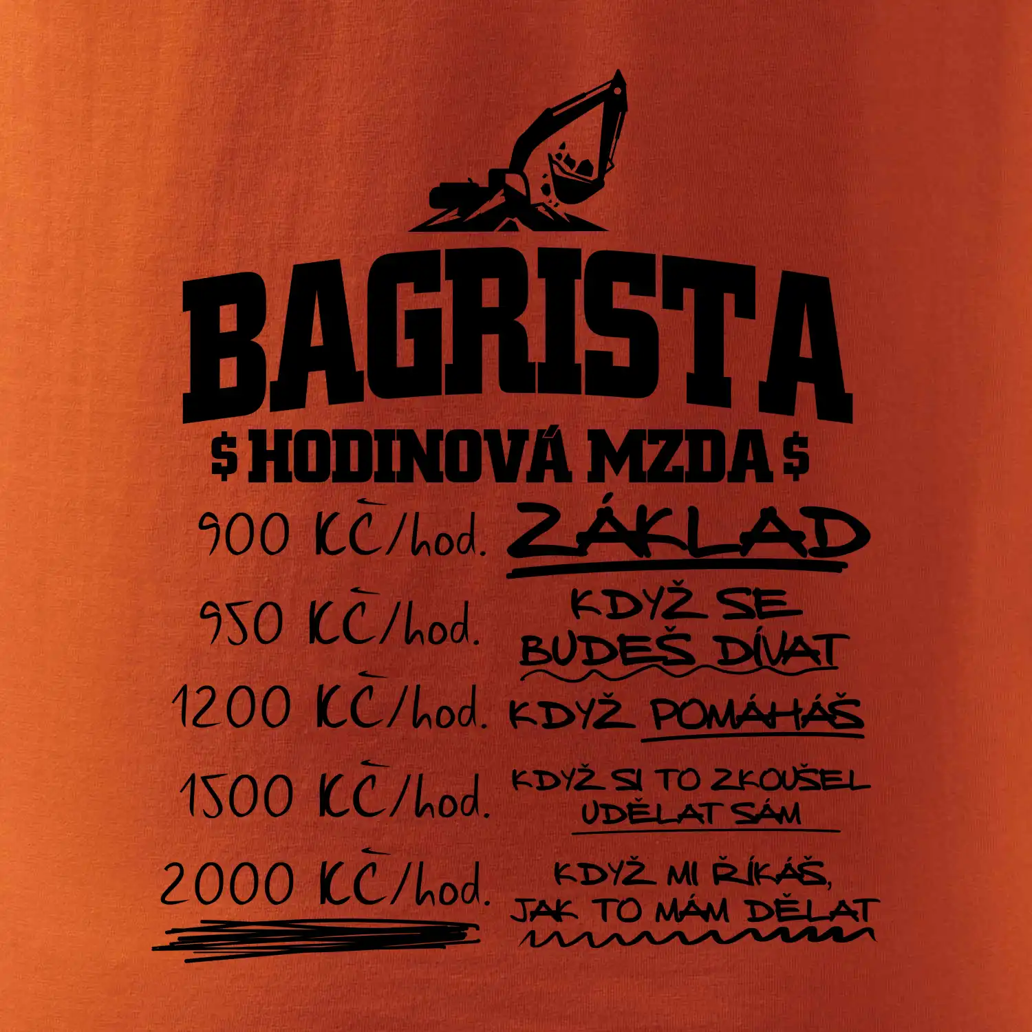 Hodinová mzda bagrista