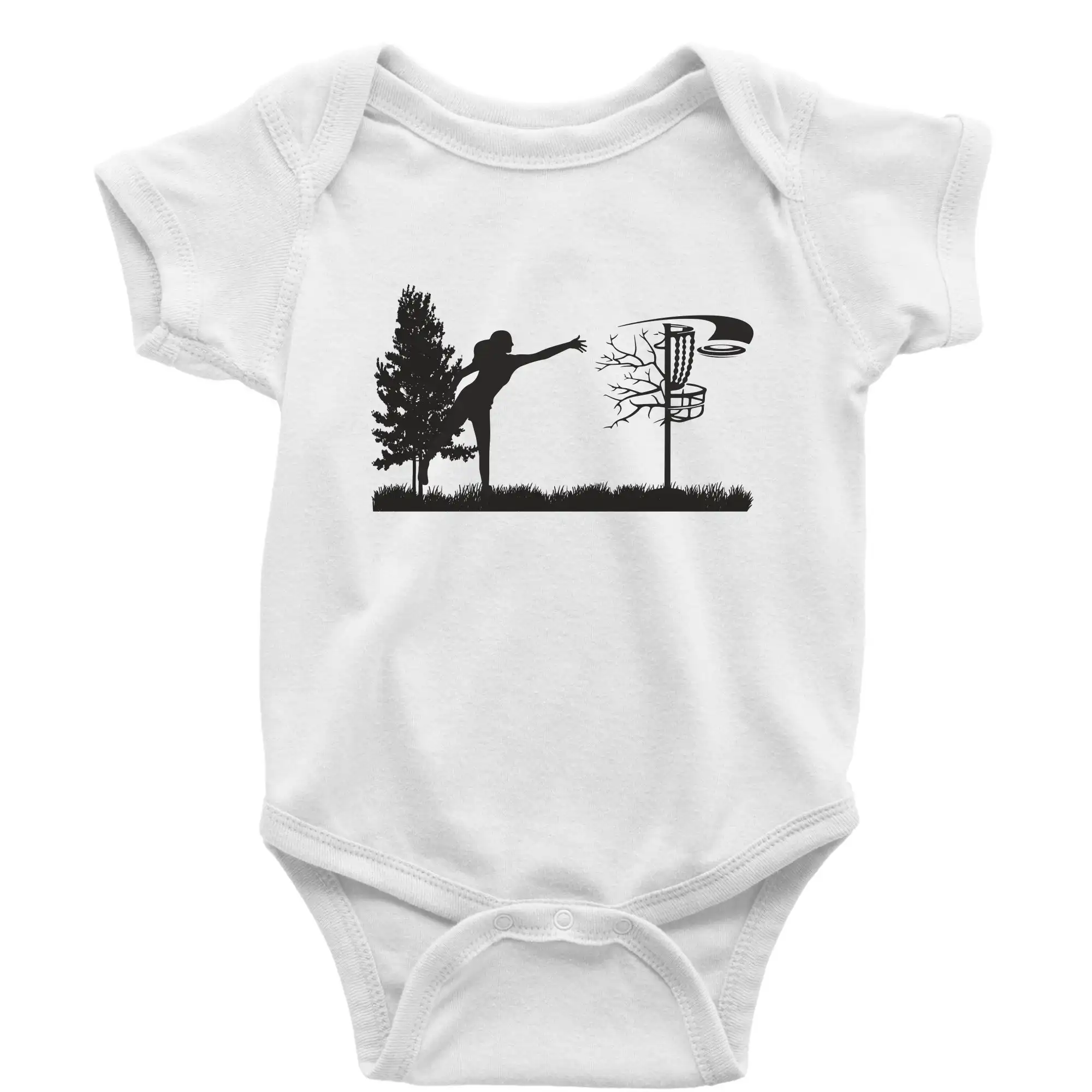 Disc golf - žena černý obrázek