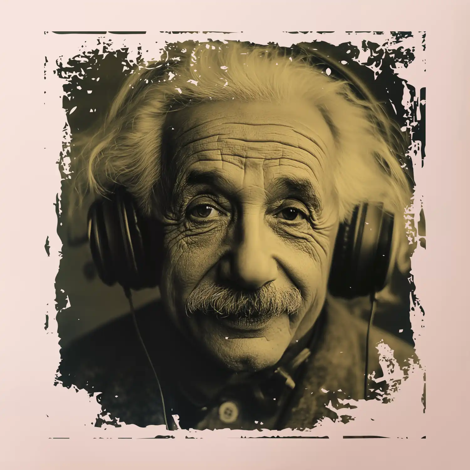 Albert se sluchátky