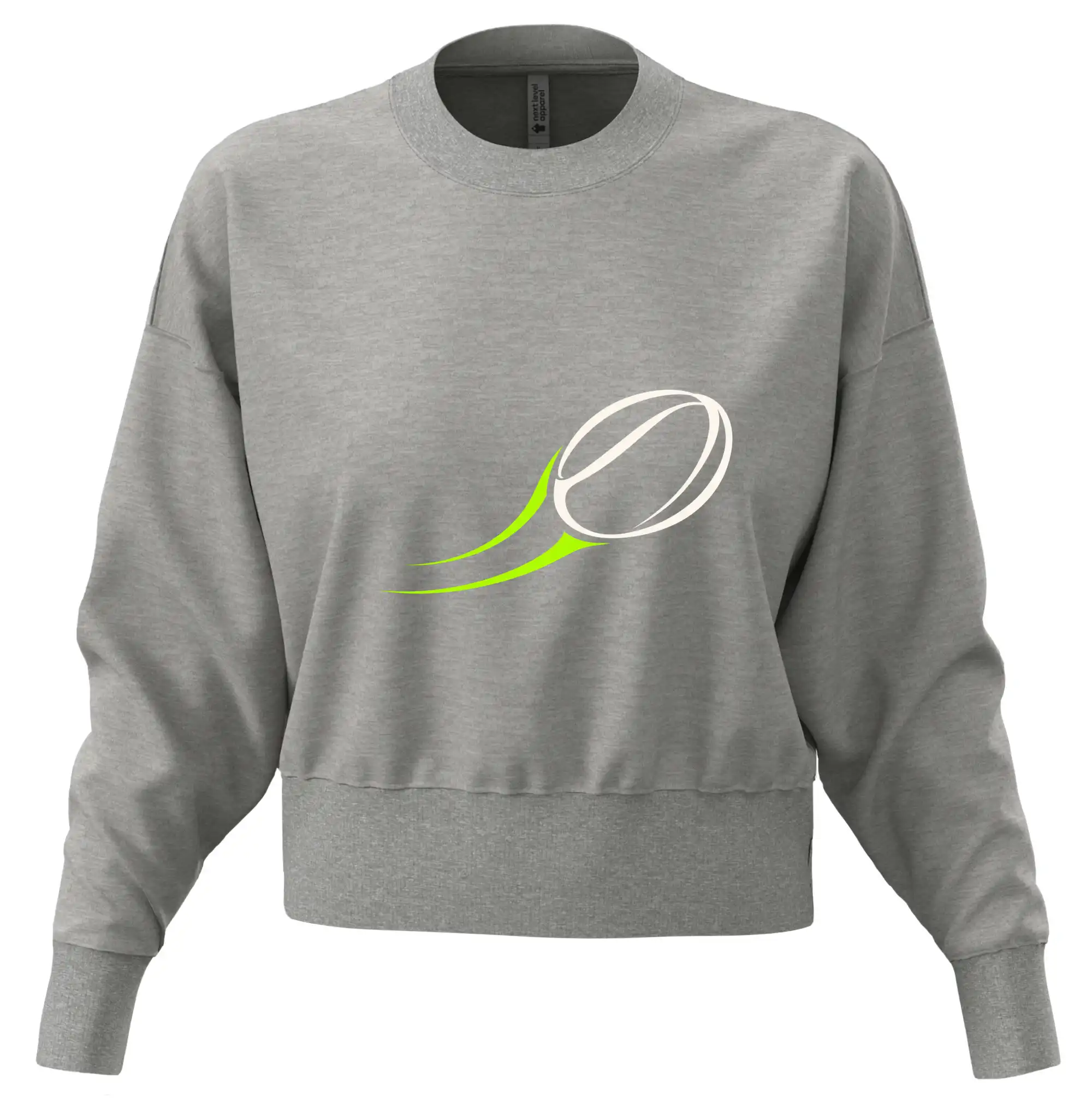 Minimalistický ragbyový míč v pohybu