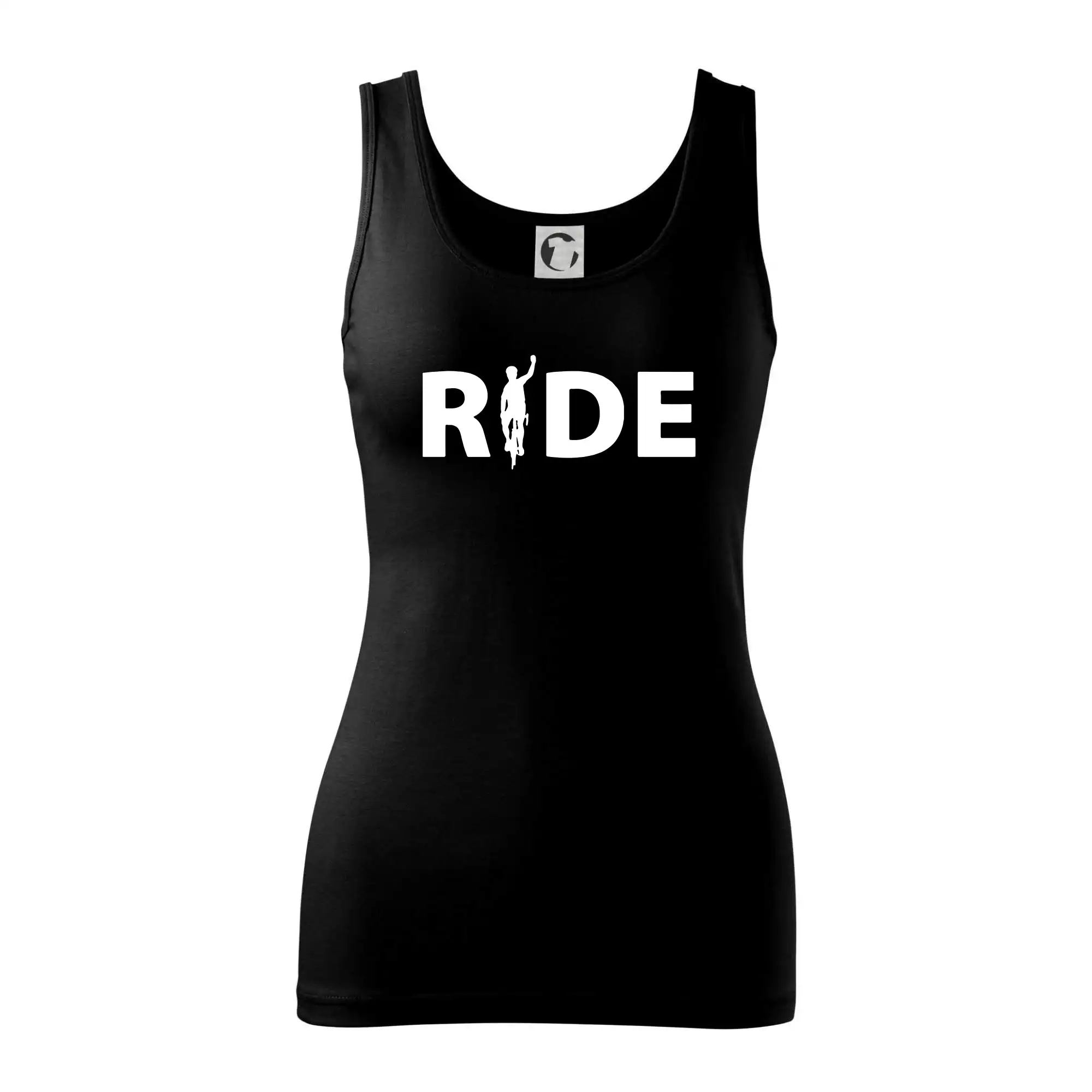 Ride - nápis s cyklistou