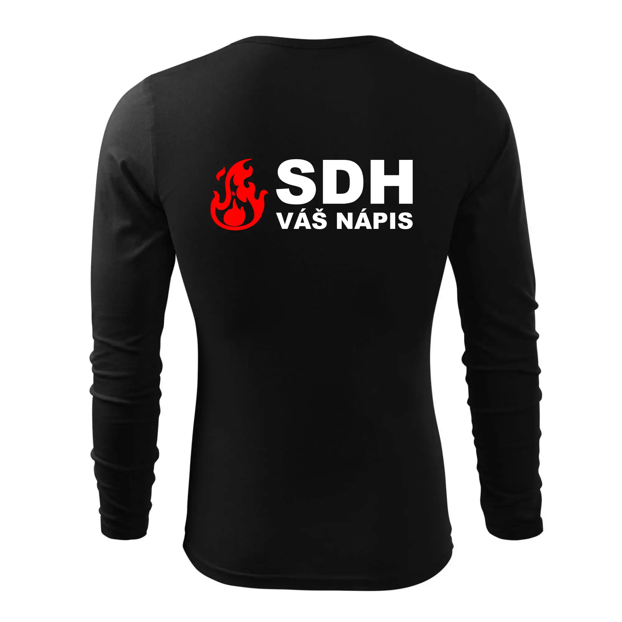 SDH nápis (oheň, název sboru - vlastní nápis)