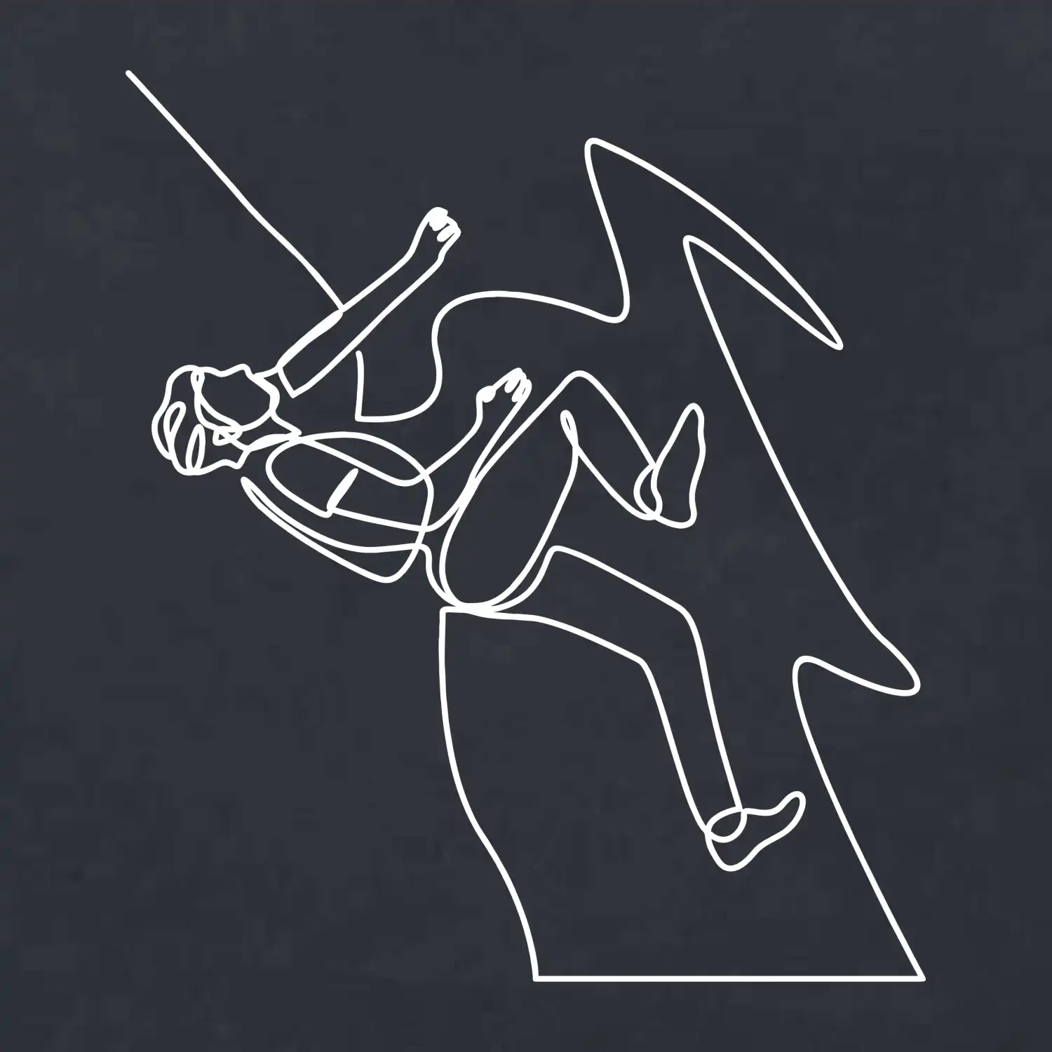 Lezec na skále jedním tahem