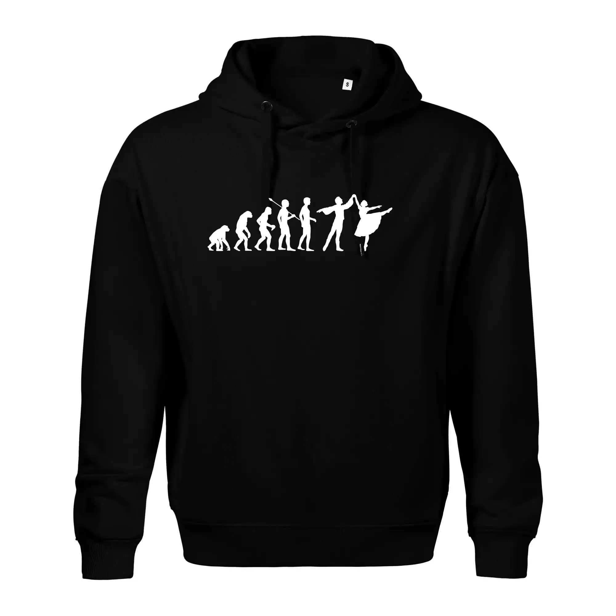 Evoluce tanec - muž a žena se sukní