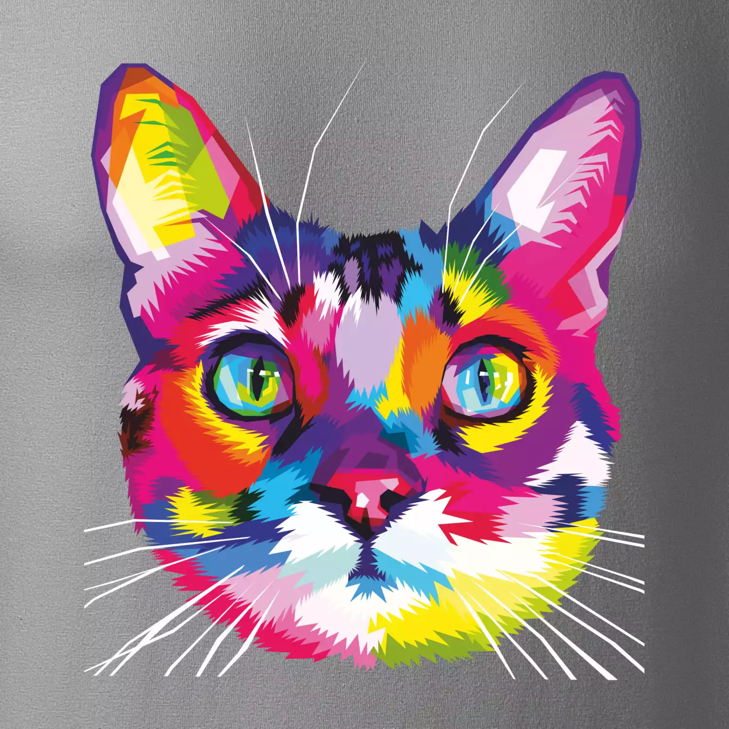 Kočka duhová hlava