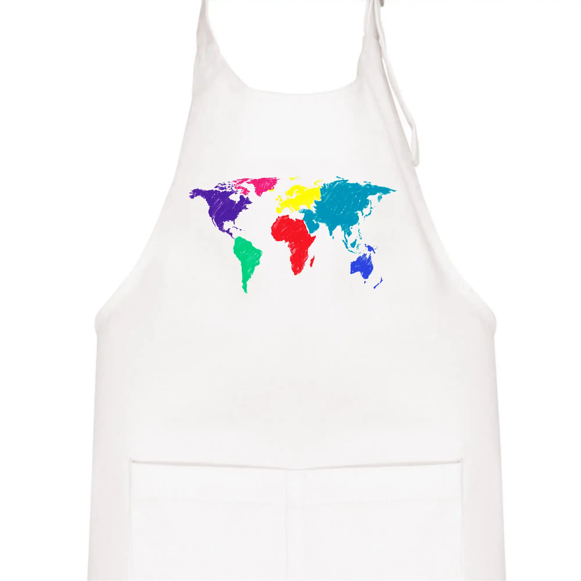 Světové kontinenty bez názvů - barevné