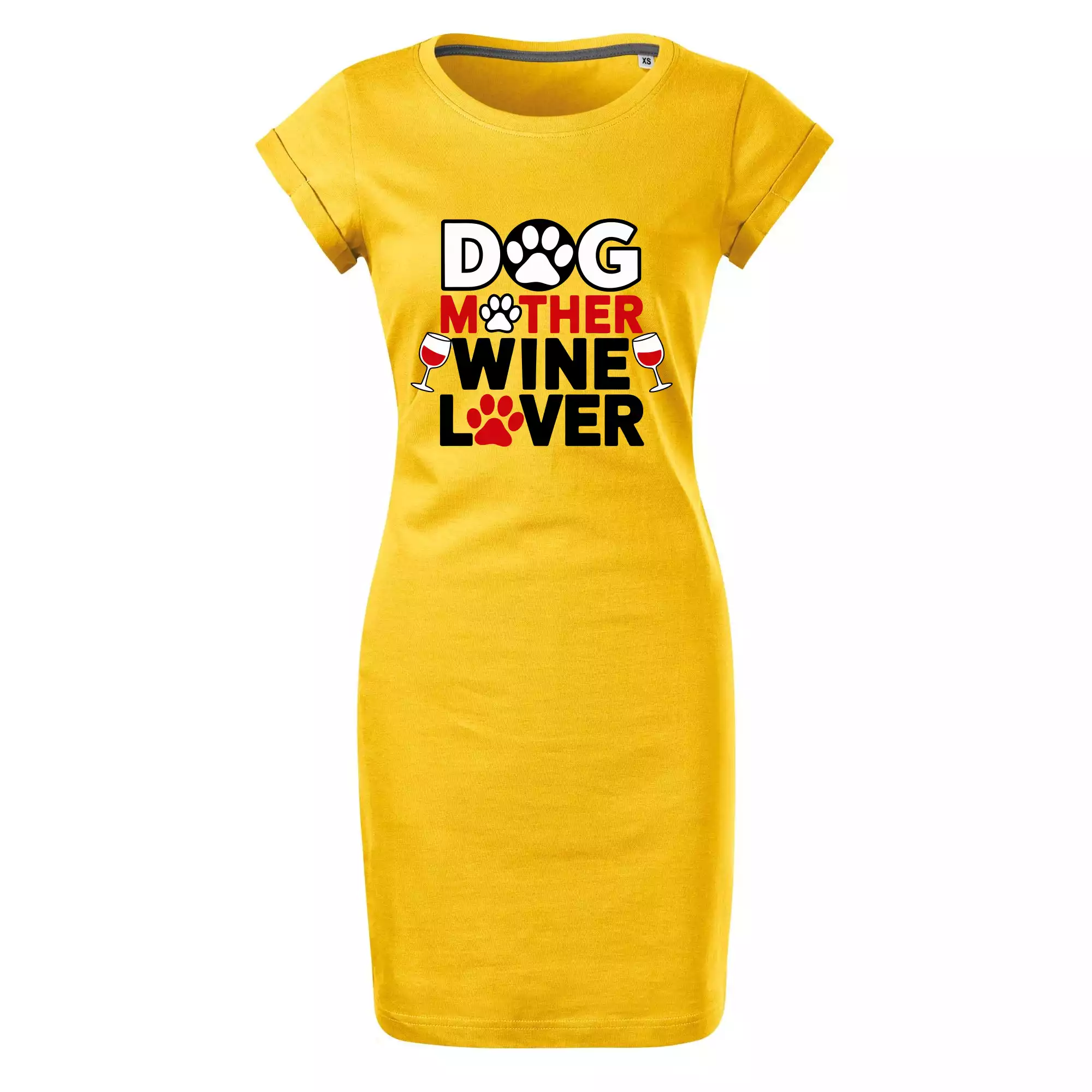Dog mother wine lover