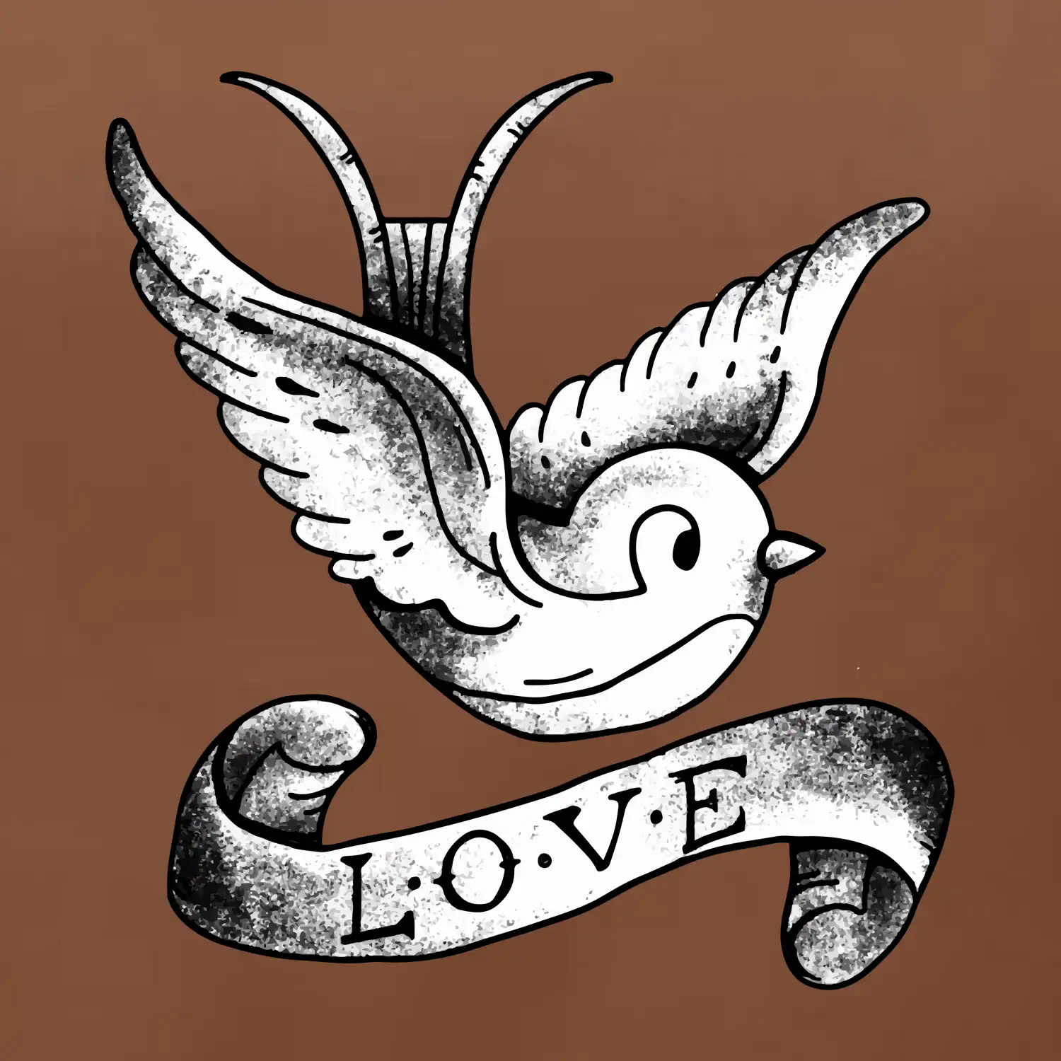 Love holubice - kreslená