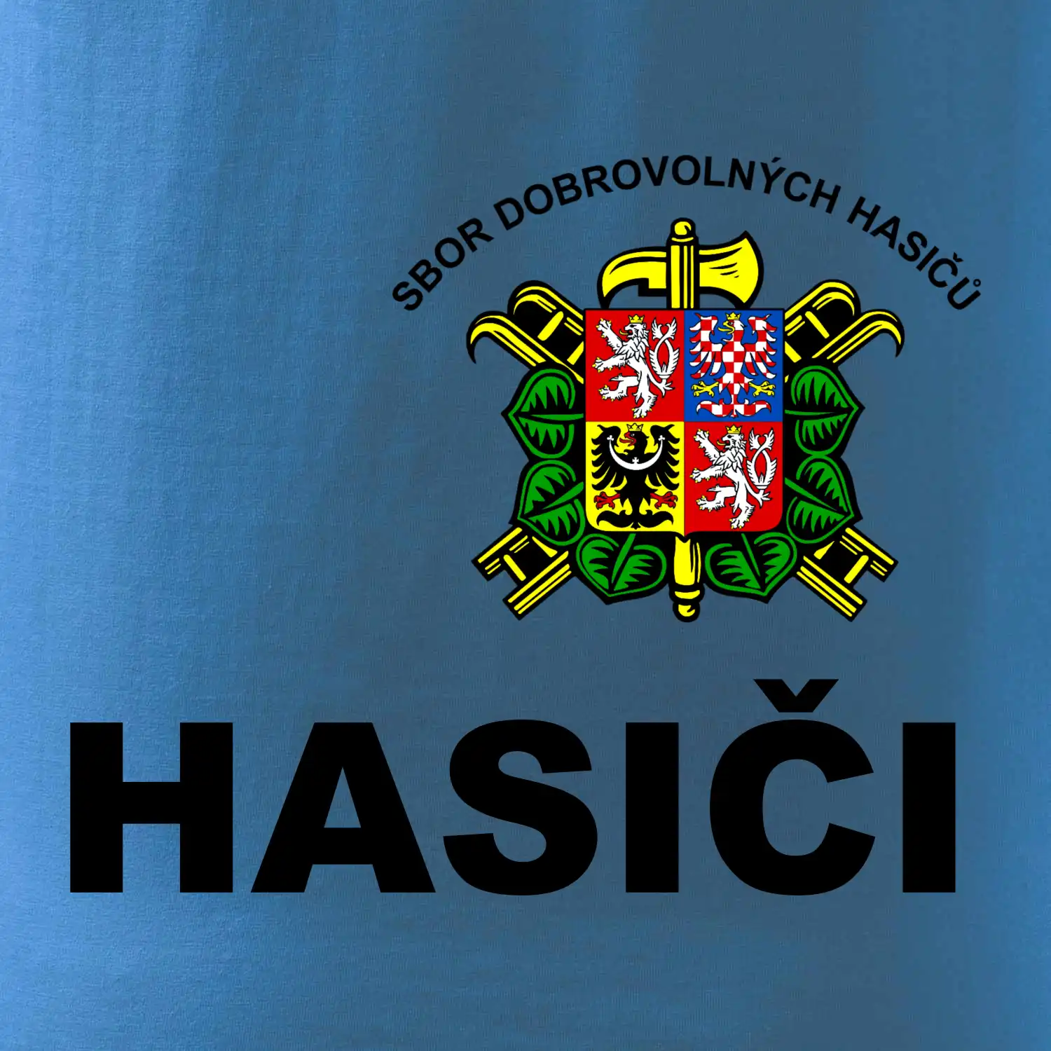 SDH znak + nápis + nápis hasiči na zádech
