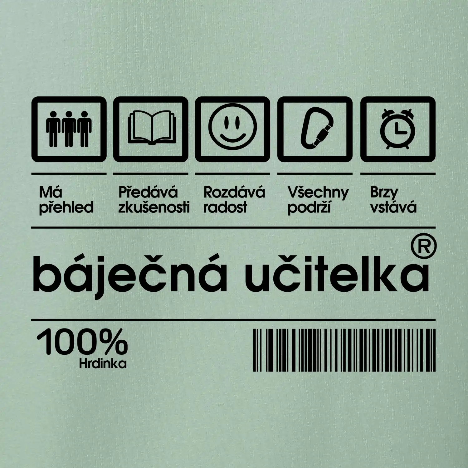 Čárový kód  - Báječná učitelka