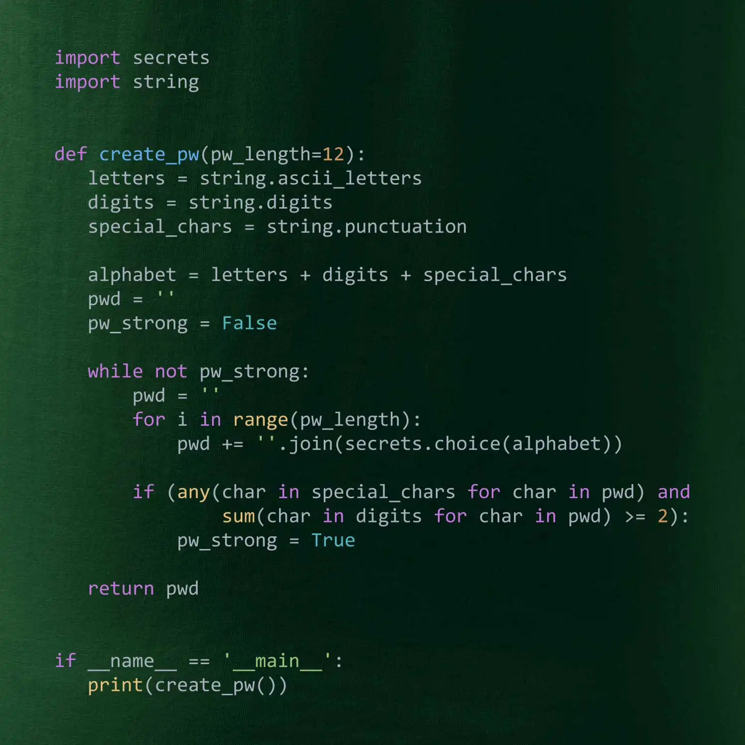Python Generátor hesel