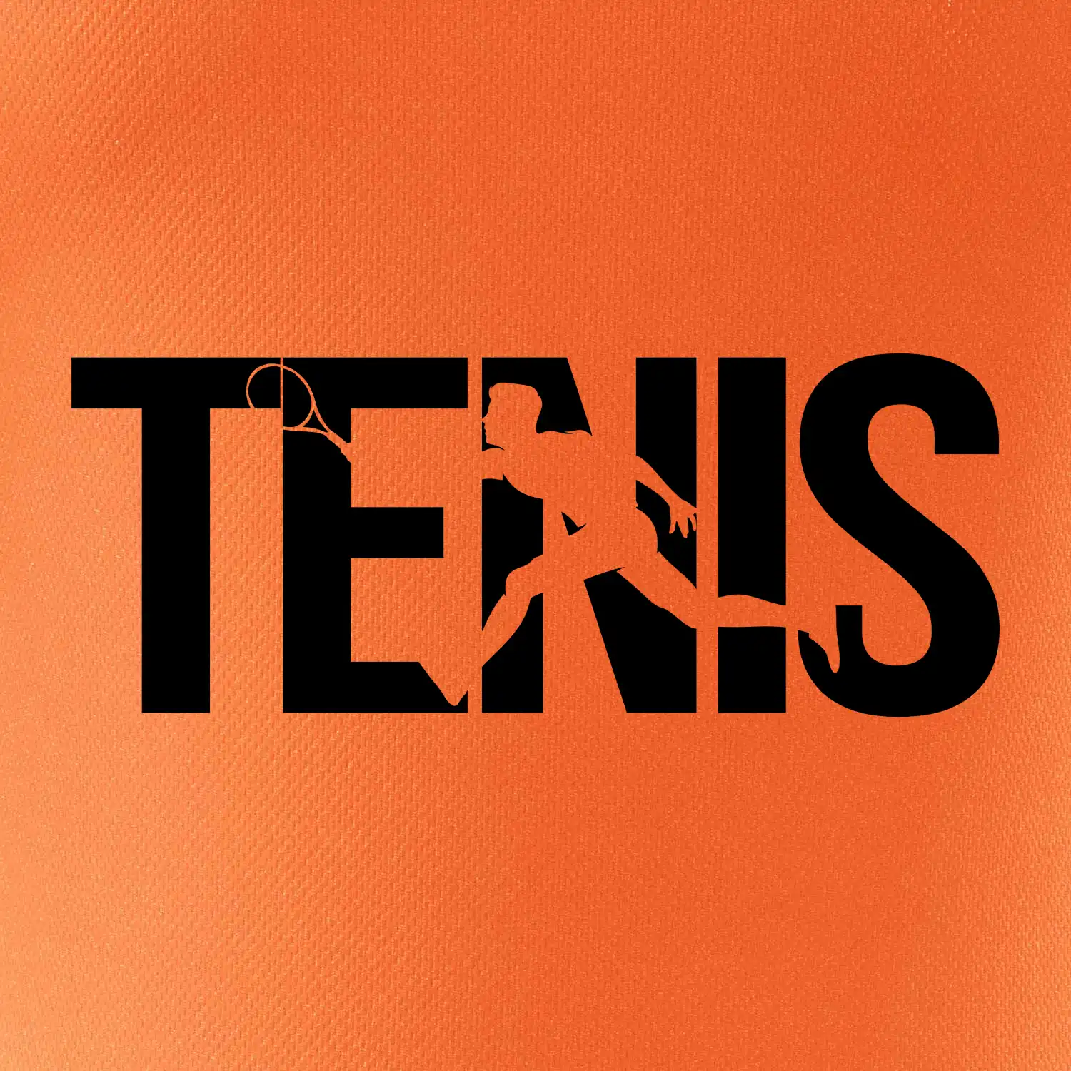 Tenis nápis silueta