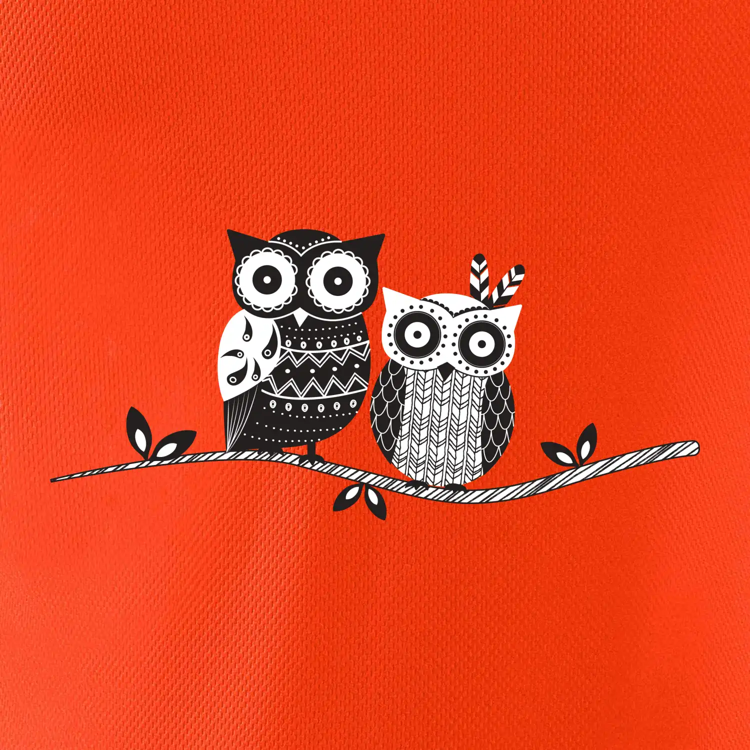 Dvě sovy abstraktní